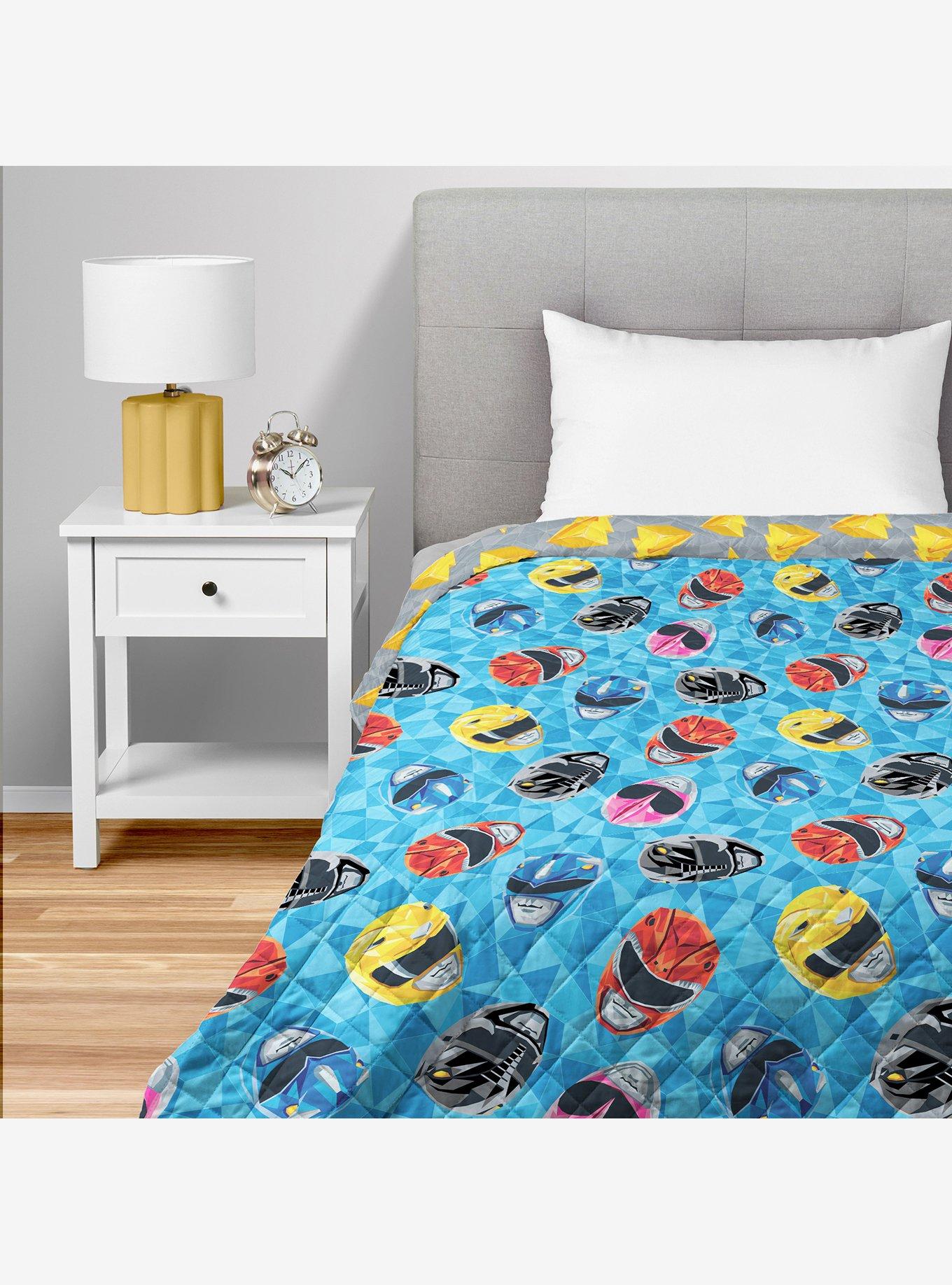 Mighty Morphin Power Rangers Geo Power Twin Quilted Blanket, , alternate