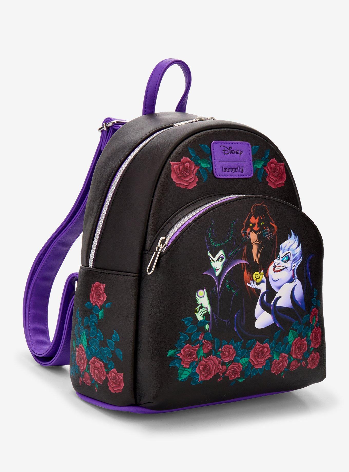 Loungefly Disney Villains Trio Roses Mini Backpack, , hi-res