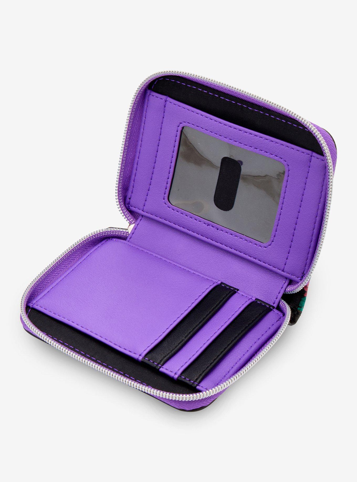 Loungefly Disney Villains Trio Roses Mini Zipper Wallet, , alternate