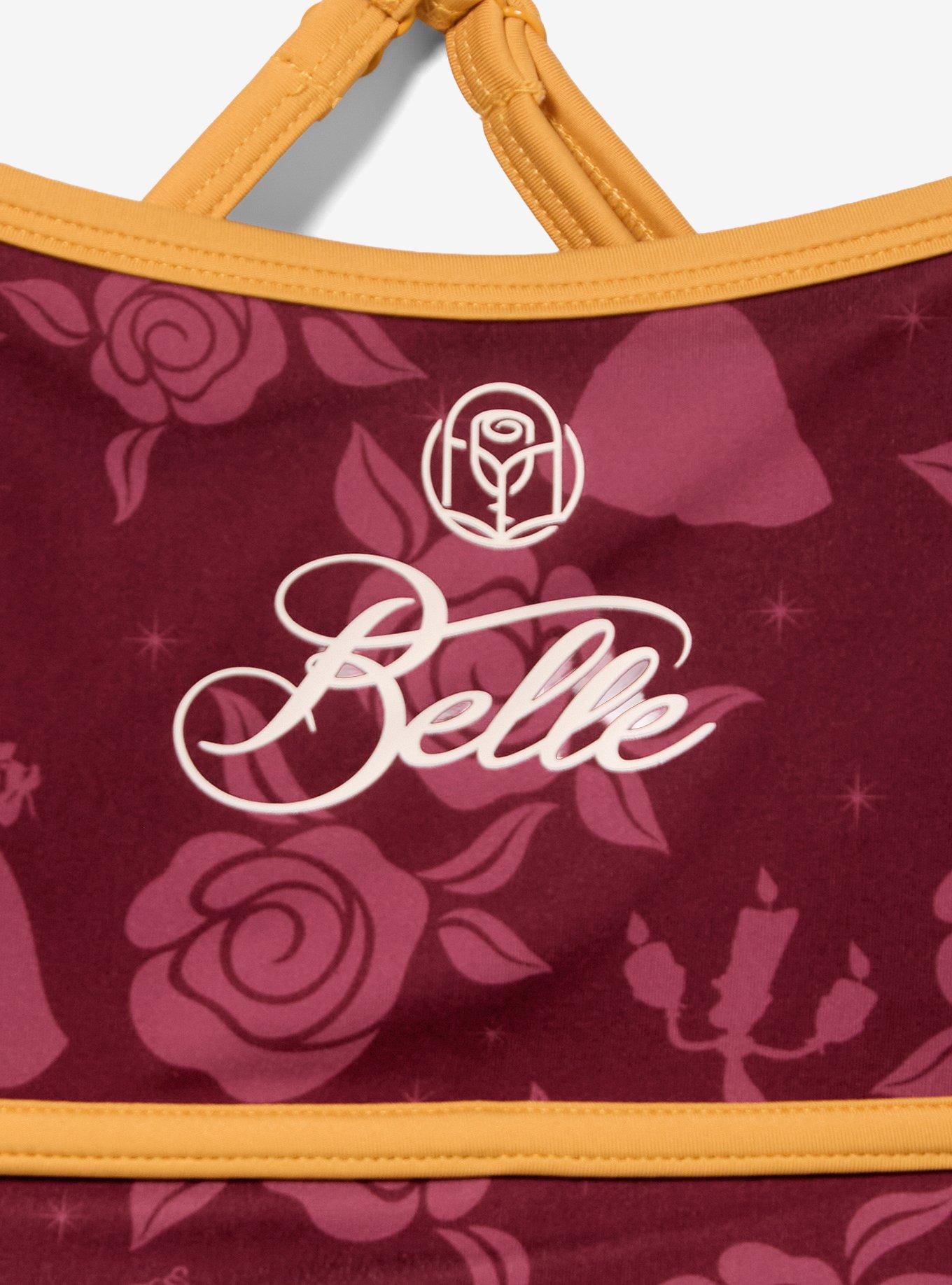 Disney Beauty And The Beast Belle Roses Athletic Dress Plus Size, BURGUNDY, alternate - view 4