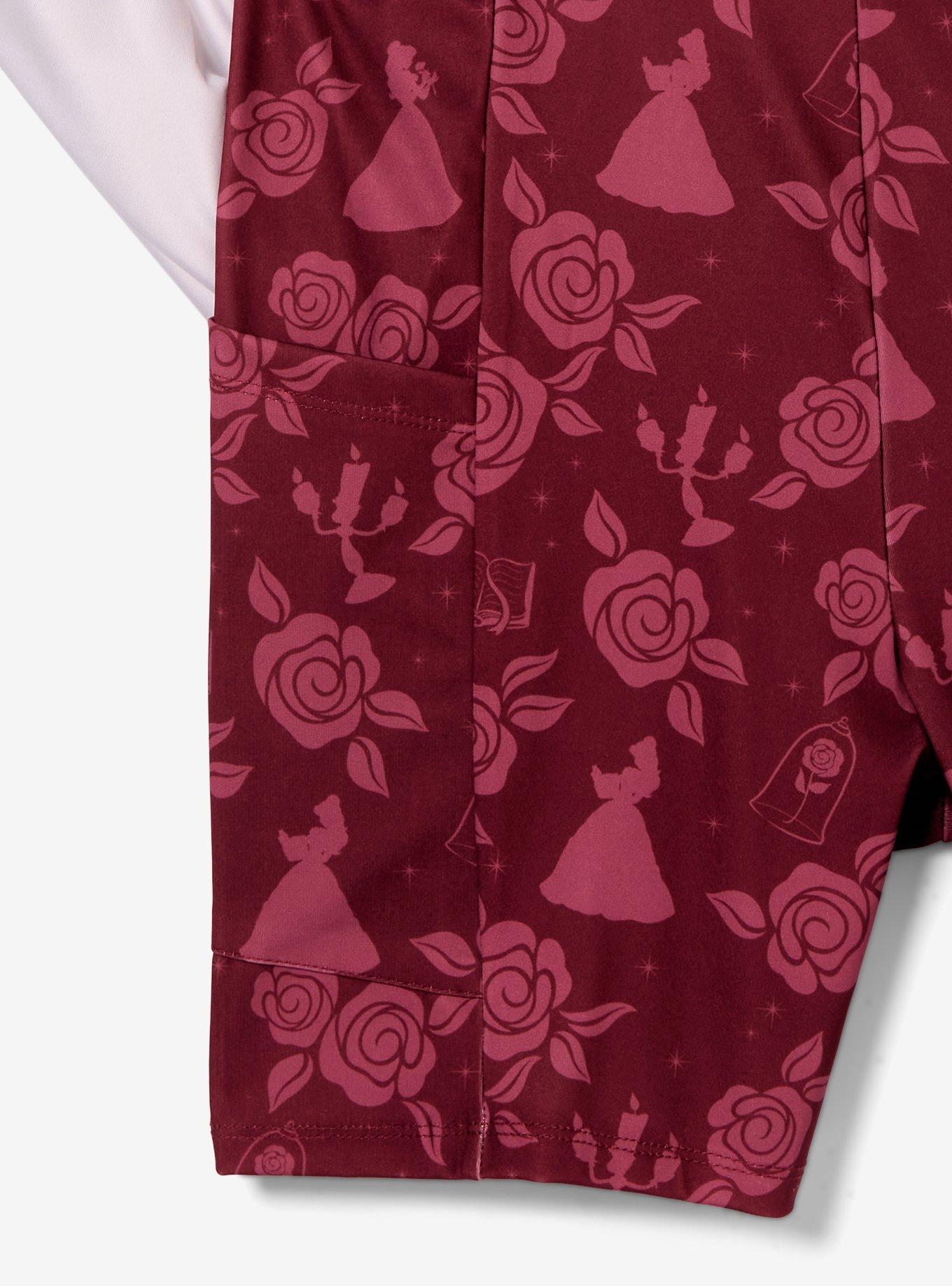 Disney Beauty And The Beast Belle Roses Athletic Dress Plus Size, BURGUNDY, alternate - view 5