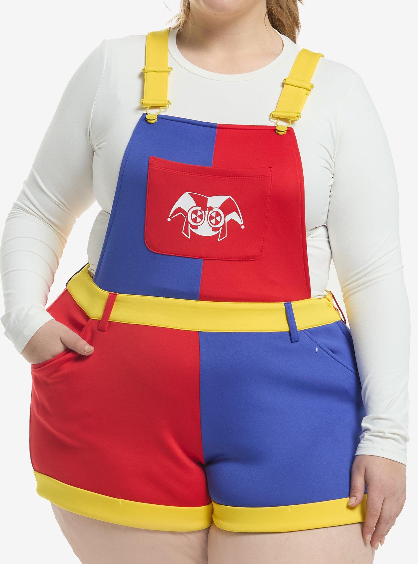 The Amazing Digital Circus Pomni Scuba Shortalls Plus Size, , hi-res