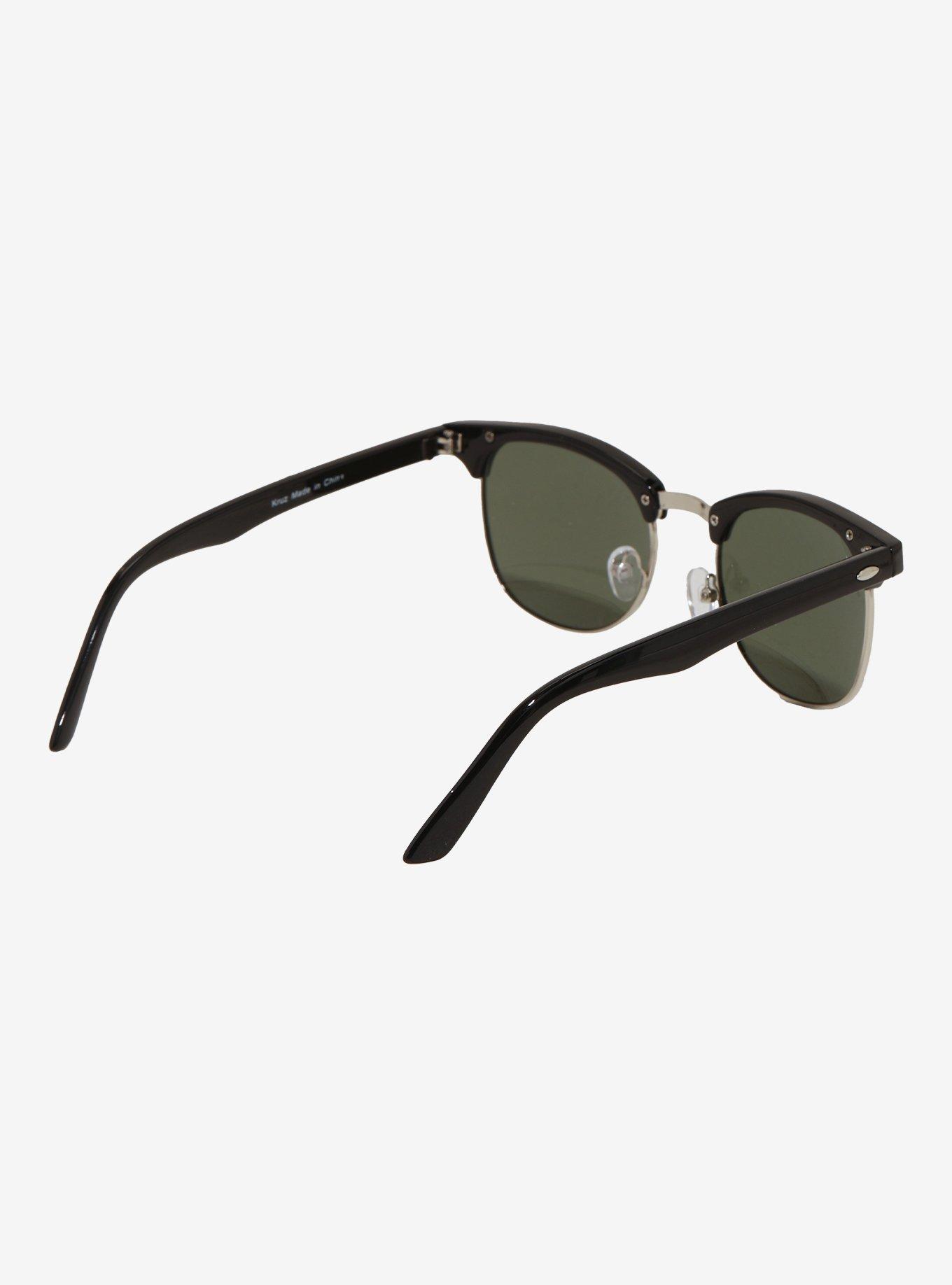 Black Square Frame Sunglasses, , hi-res