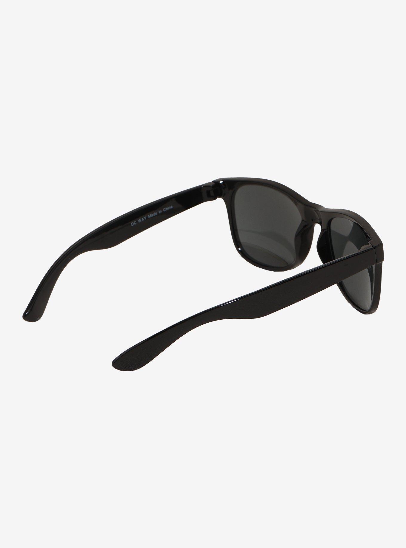 Black Classic Square Sunglasses, , hi-res