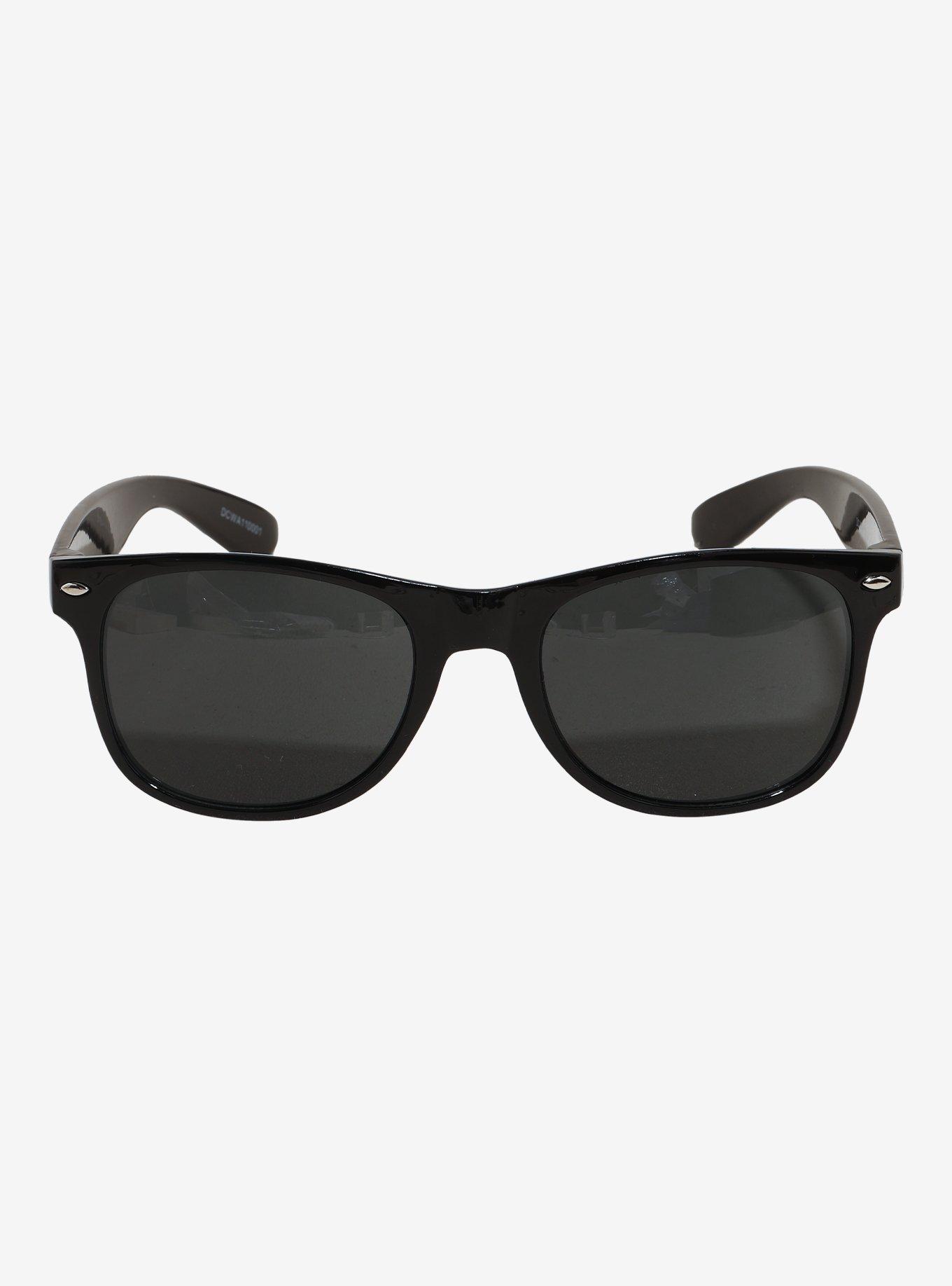 Black Classic Square Sunglasses, , alternate