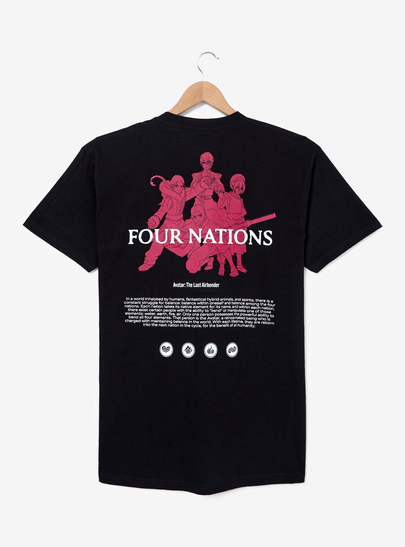 Avatar: The Last Airbender Four Nations T-Shirt — BoxLunch Exclusive, , hi-res