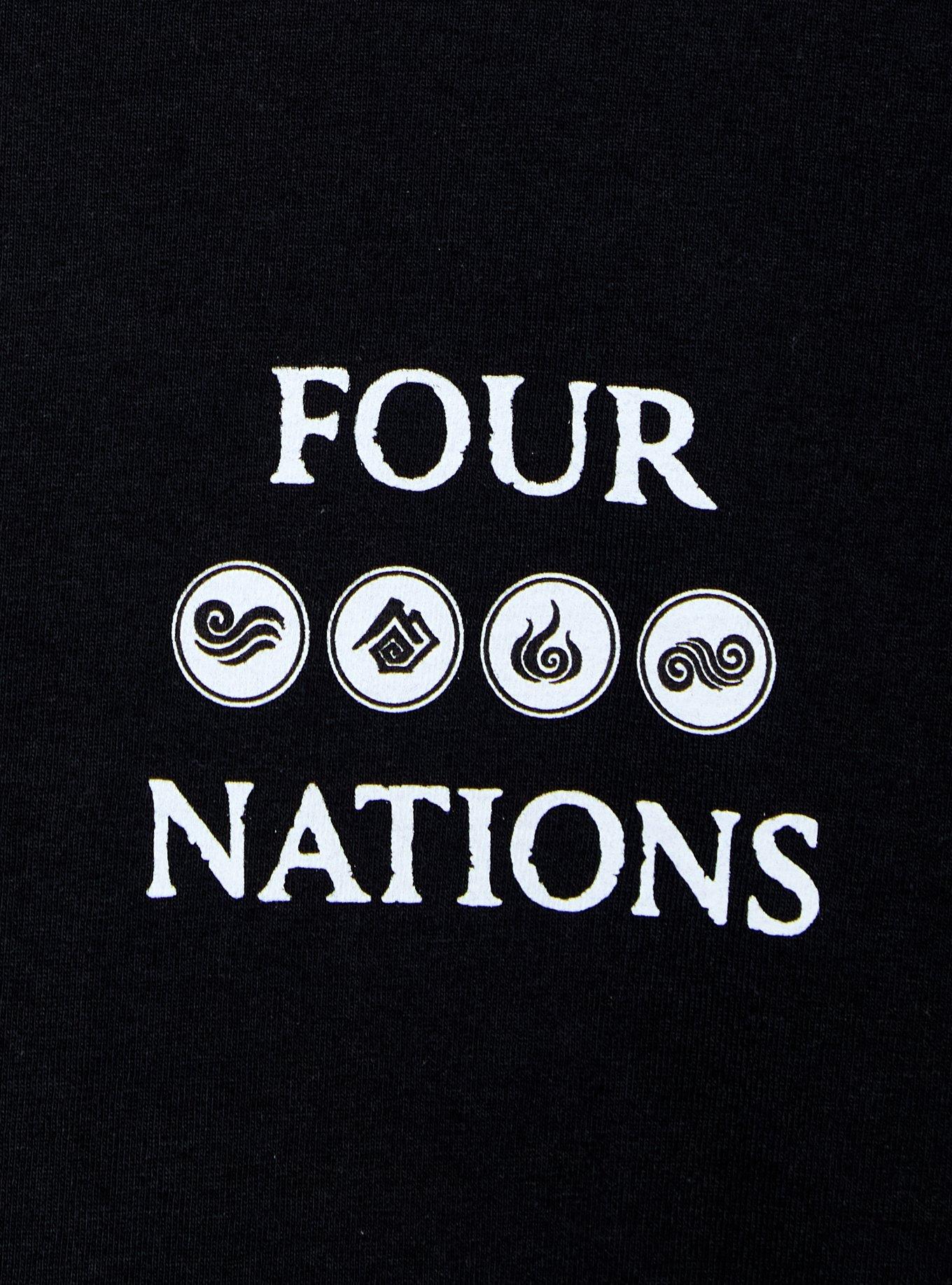 Avatar: The Last Airbender Four Nations T-Shirt &mdash; BoxLunch Exclusive, BLACK, alternate