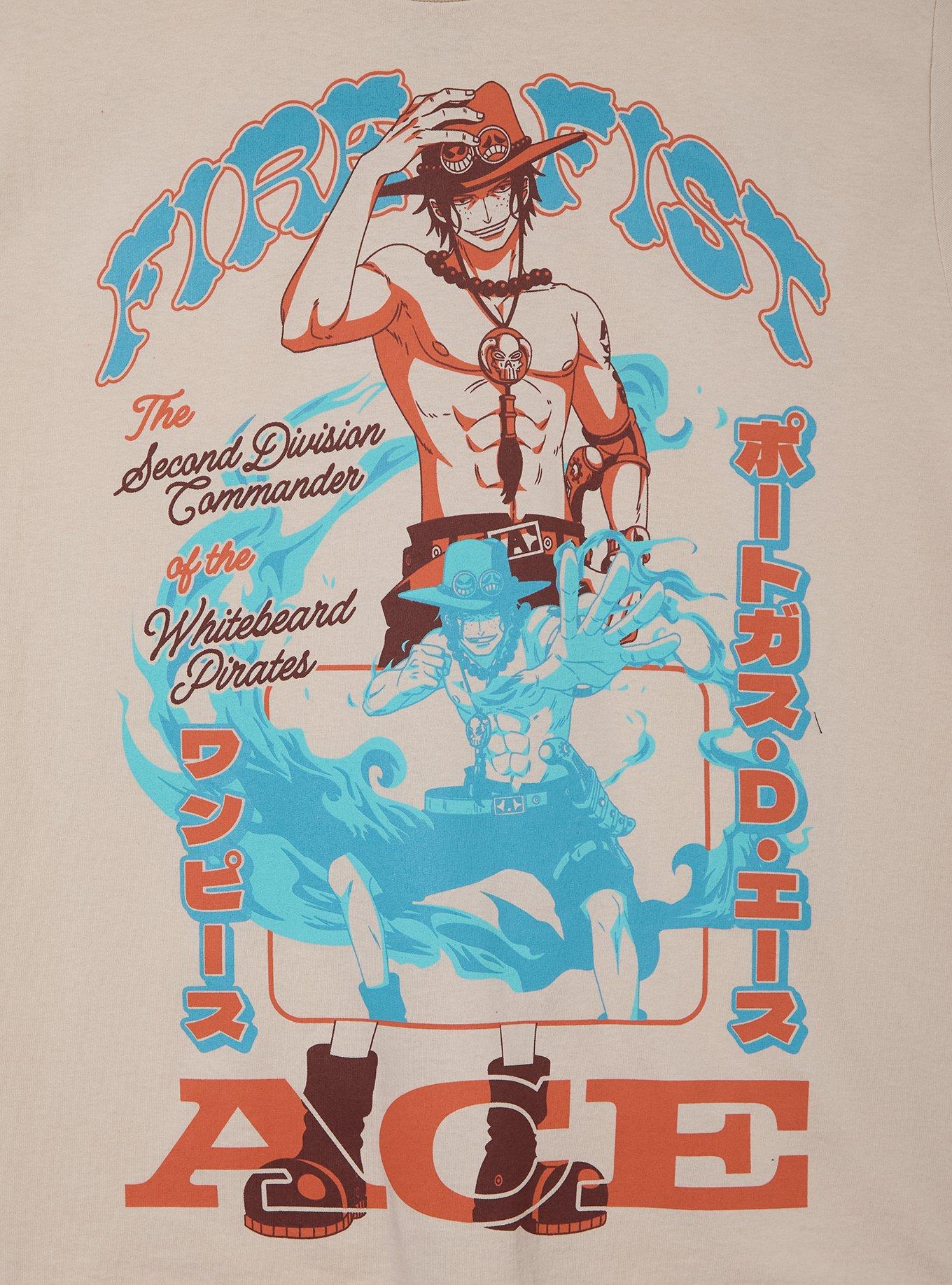 One Piece Portgas D. Ace Fire Fist Tonal T-Shirt - BoxLunch Exclusive, , hi-res