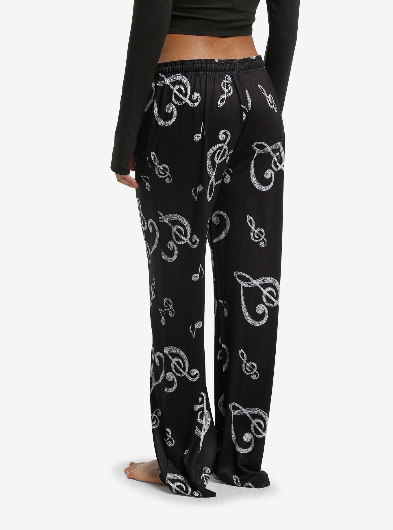 Heart Music Symbols Pajama Pants, , hi-res