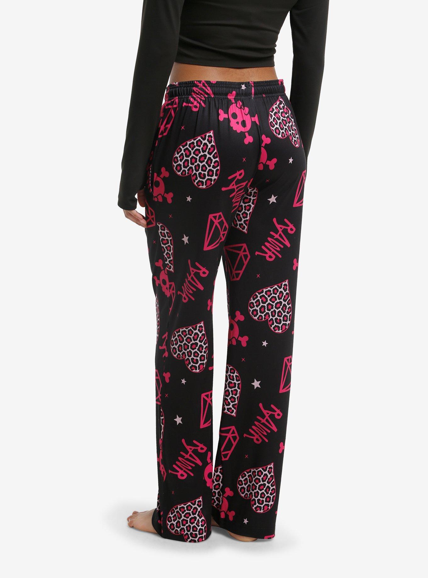Rawr Pink & Black Pajama Pants, , hi-res