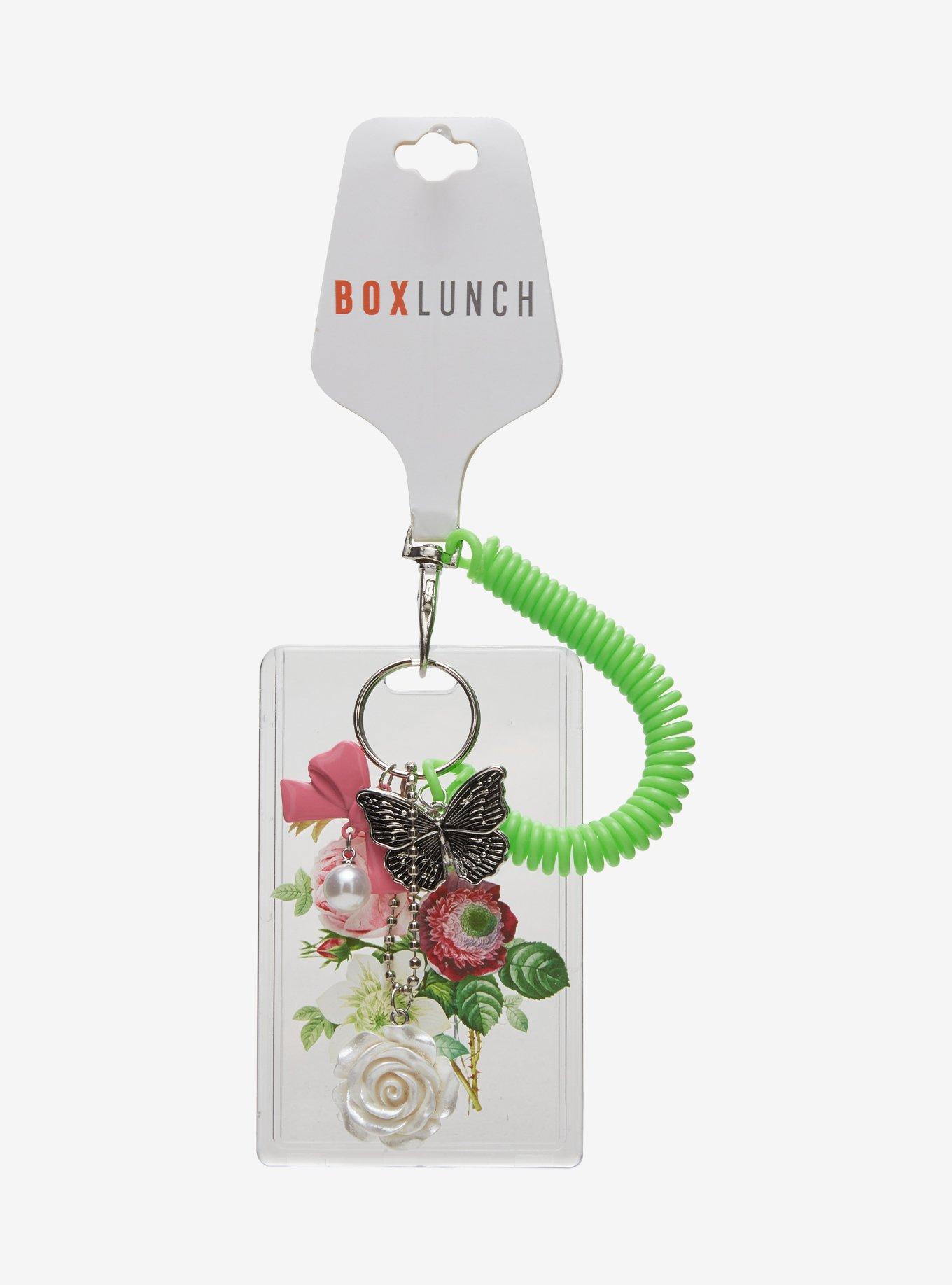 Floral Butterfly Acrylic ID Sleeve Wristlet