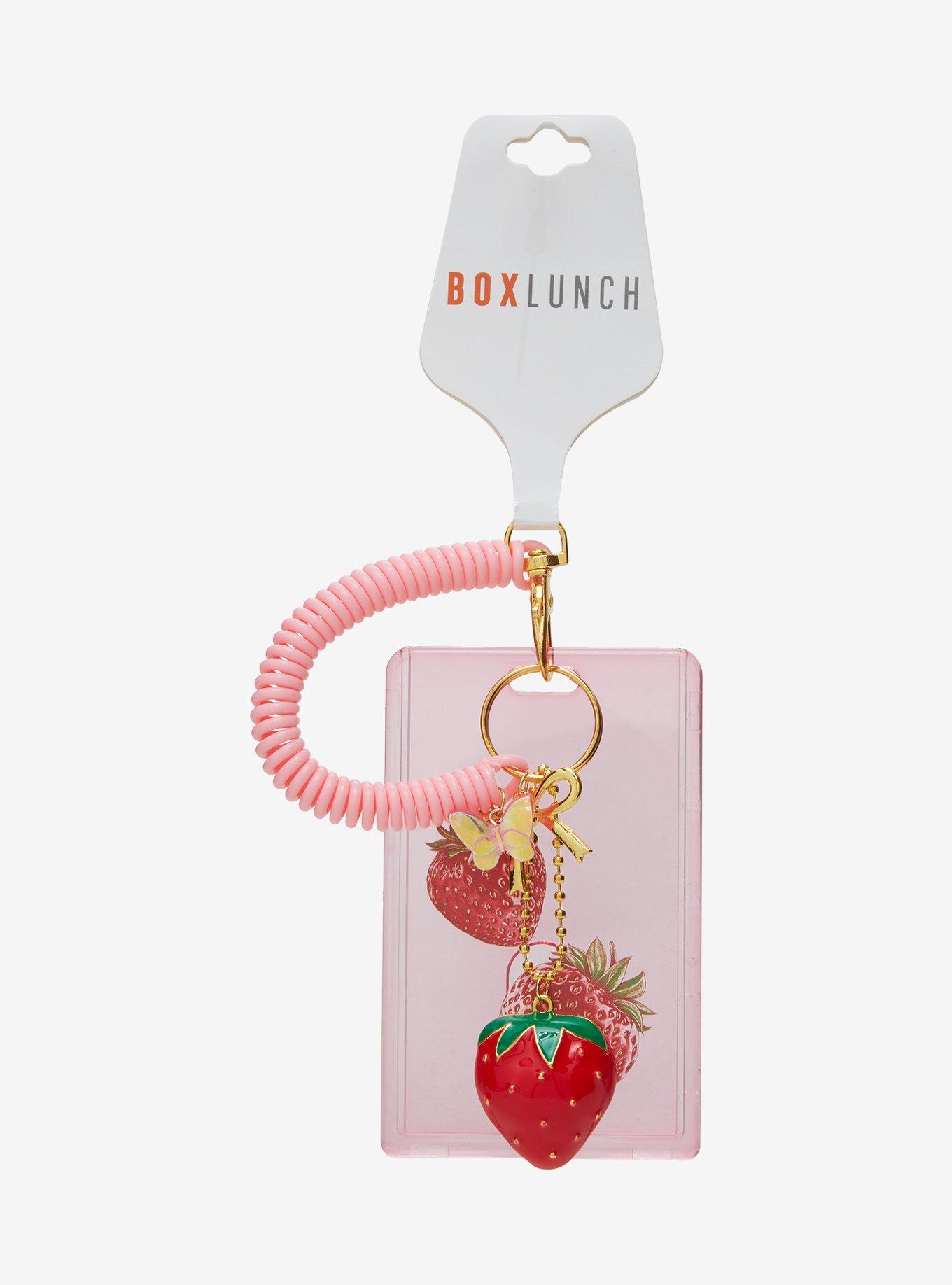 Strawberry Acrylic ID Sleeve Wristlet, , hi-res