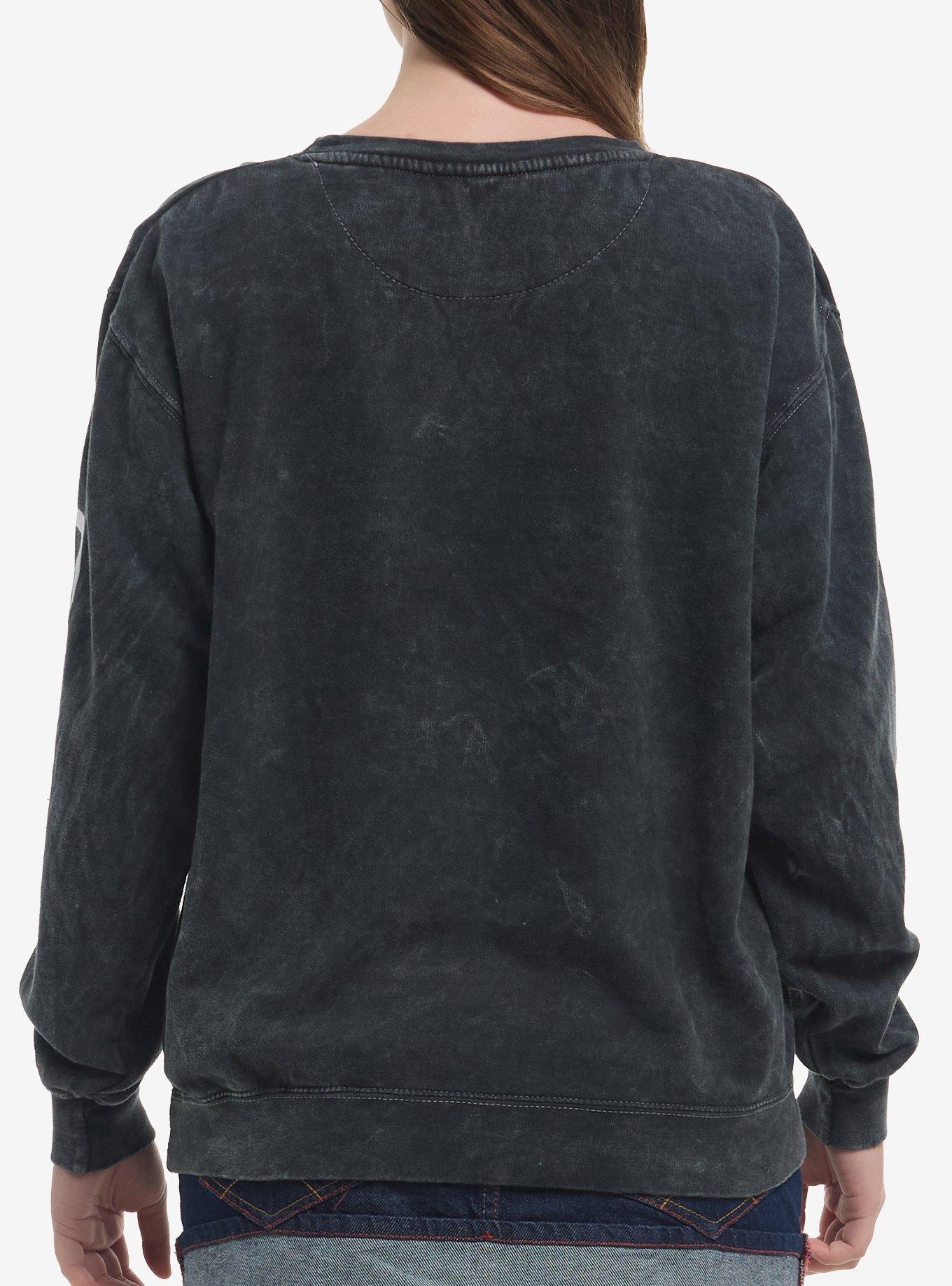 Coraline Stars Dark Wash Girls Sweatshirt, MULTI, alternate