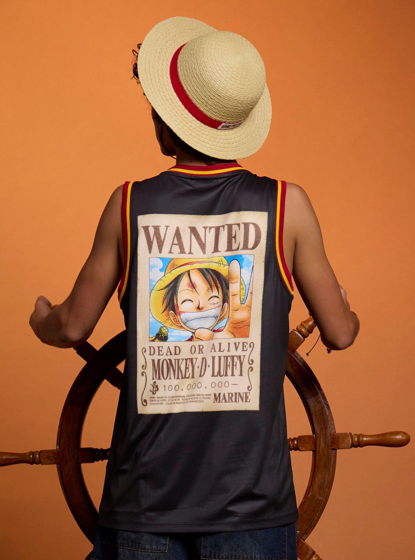 One Piece Luffy Wanted Basketball Jersey, , hi-res