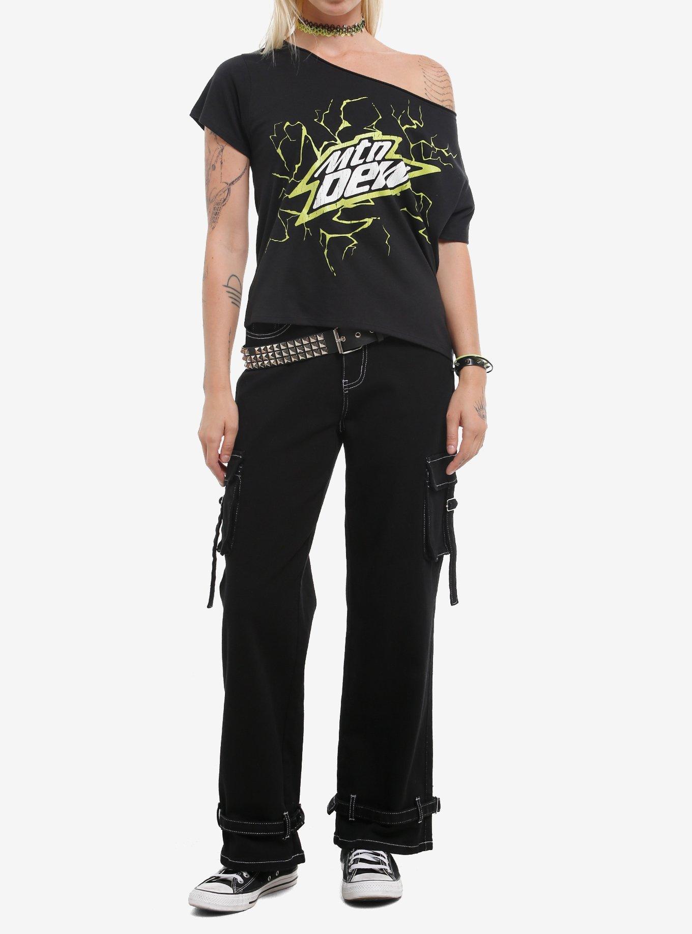 Mountain Dew Lightning Off-Shoulder Girls T-Shirt, , hi-res