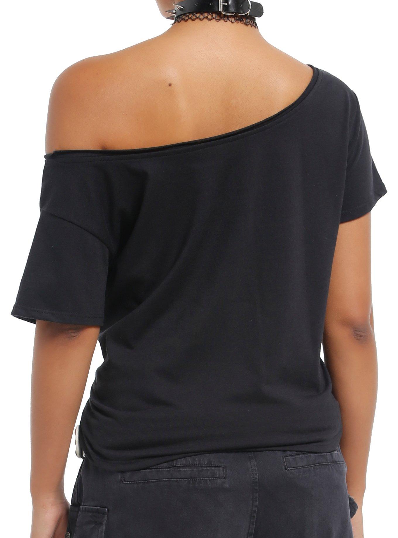 Pon And Zi Heart Beating For You Girls Off-The-Shoulder T-Shirt, , alternate