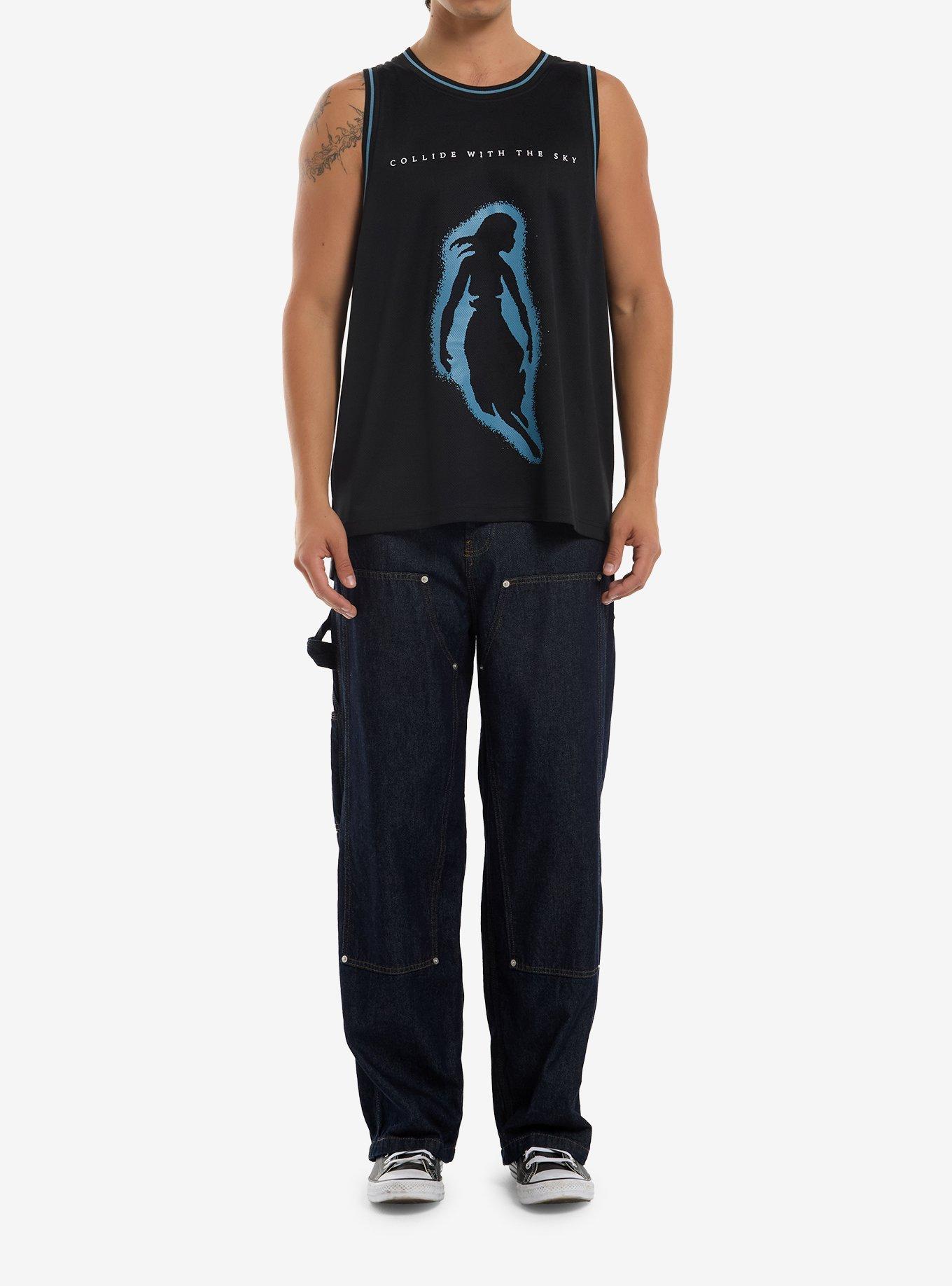 Pierce The Veil Collide With The Sky Basketball Jersey, BLACK, alternate