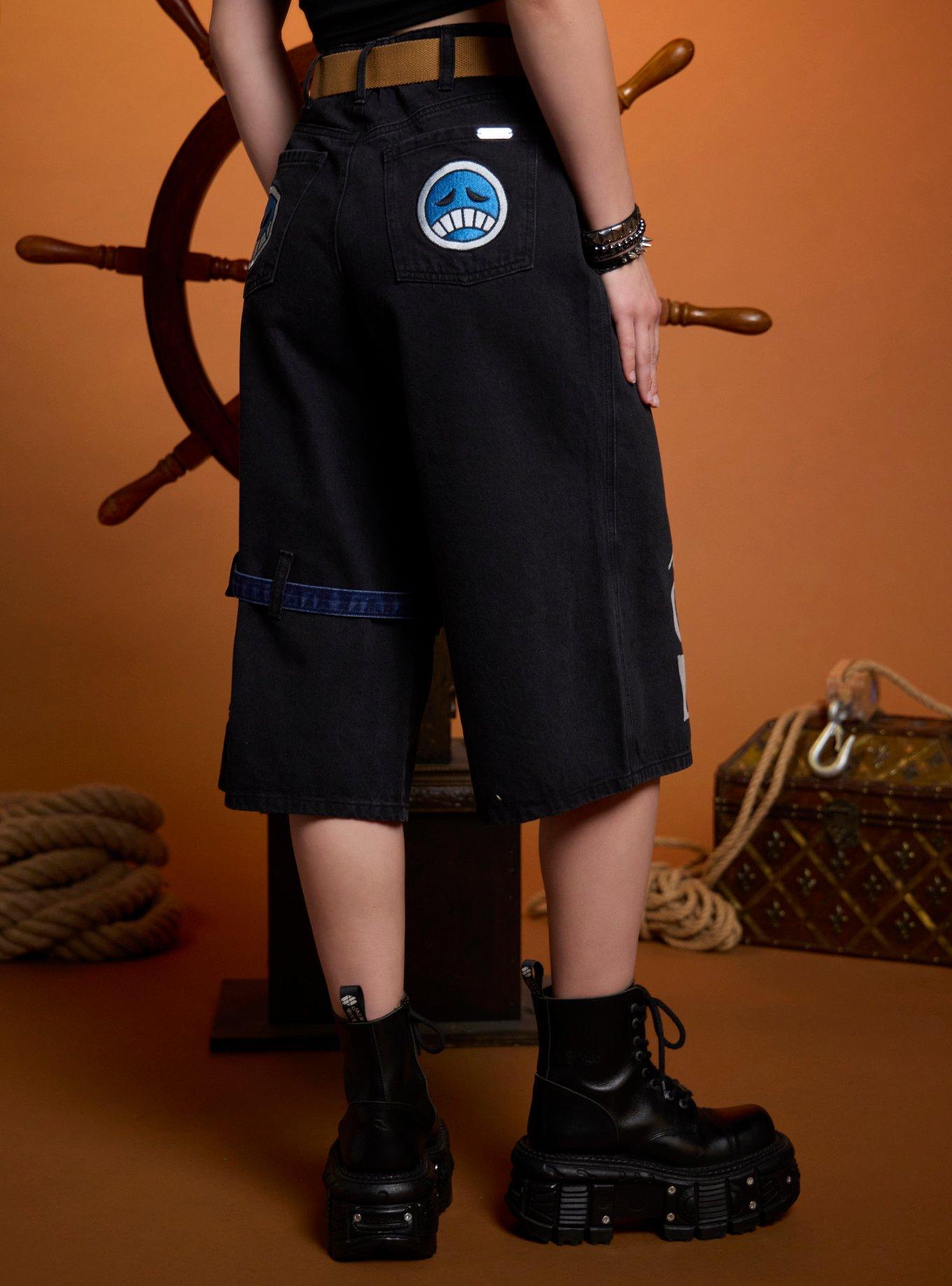 One Piece Ace Charm Belted Jorts, MULTI, alternate
