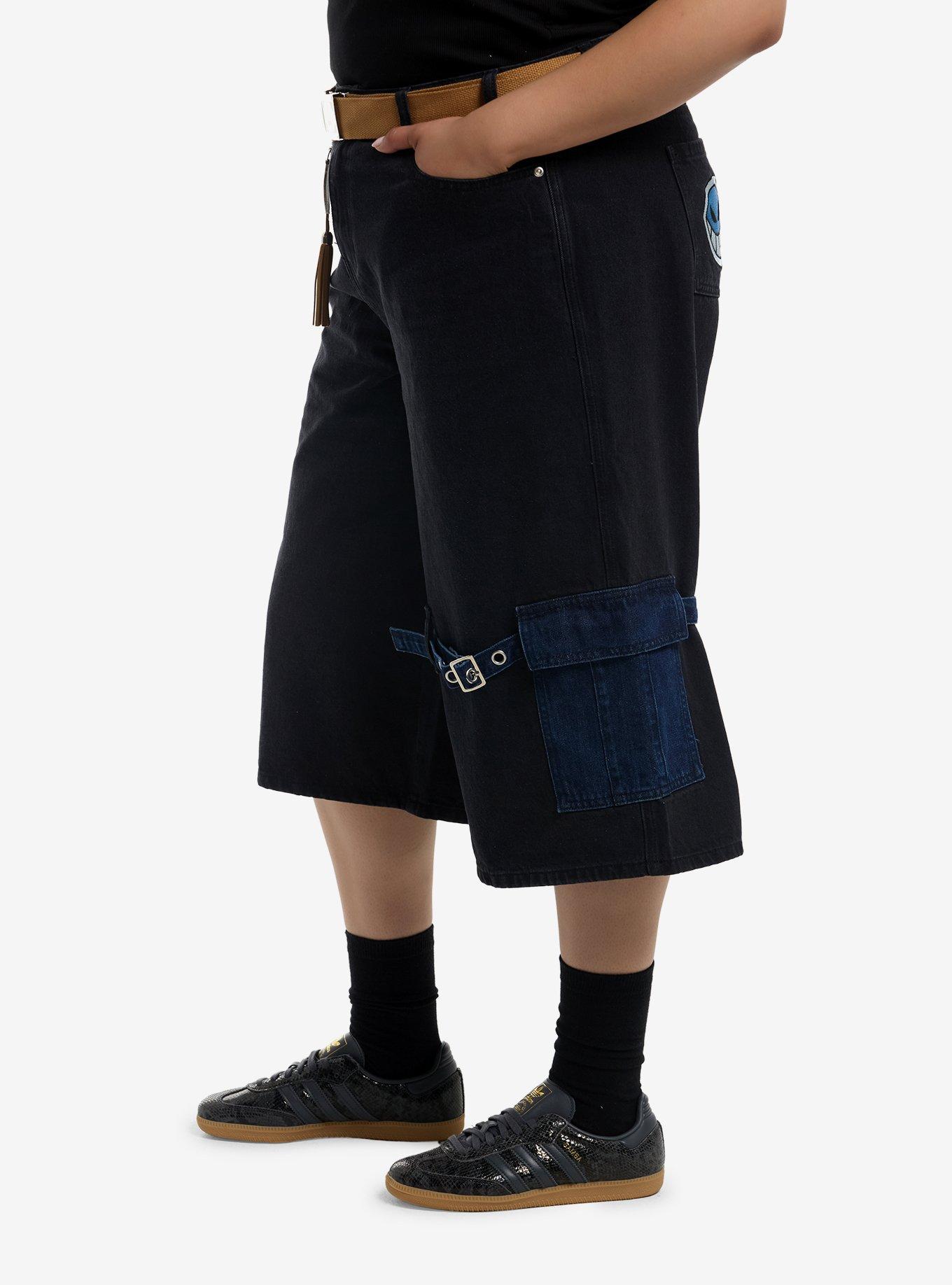 One Piece Ace Charm Belted Jorts Plus Size, MULTI, alternate