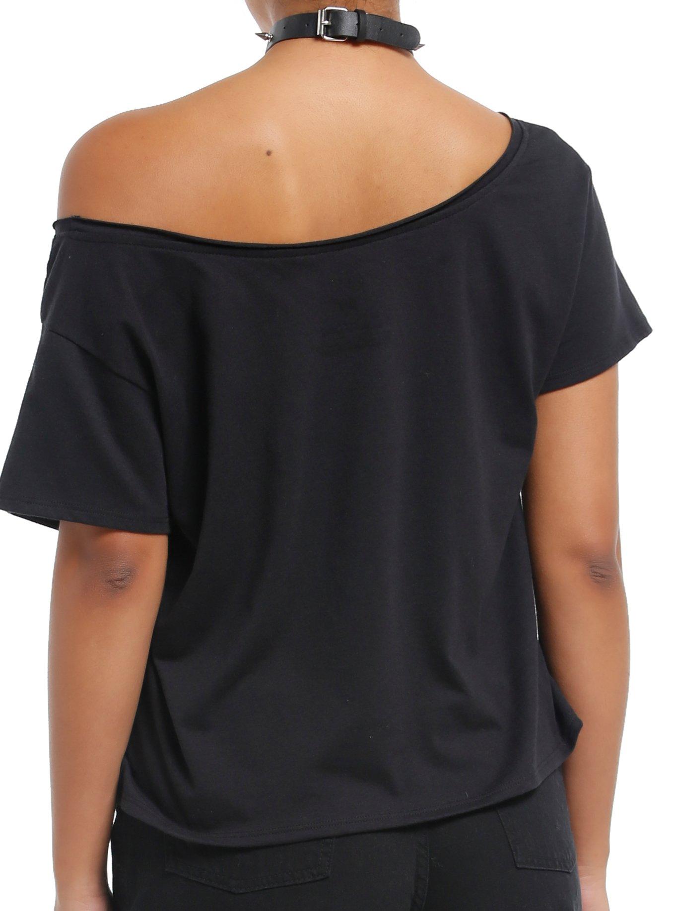 Domo Wings Girls Off-Shoulder Top, GREY, alternate