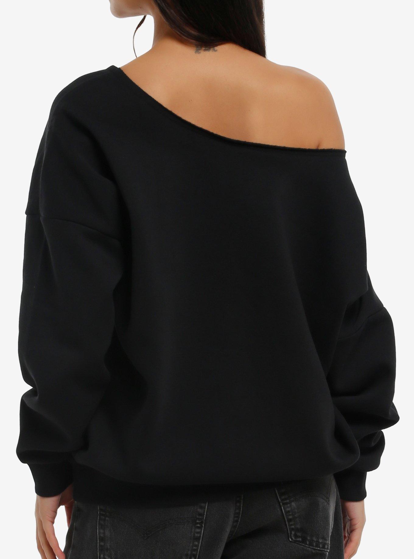 Supernatural Logo Off-Shoulder Girls Sweatshirt, MULTI, alternate