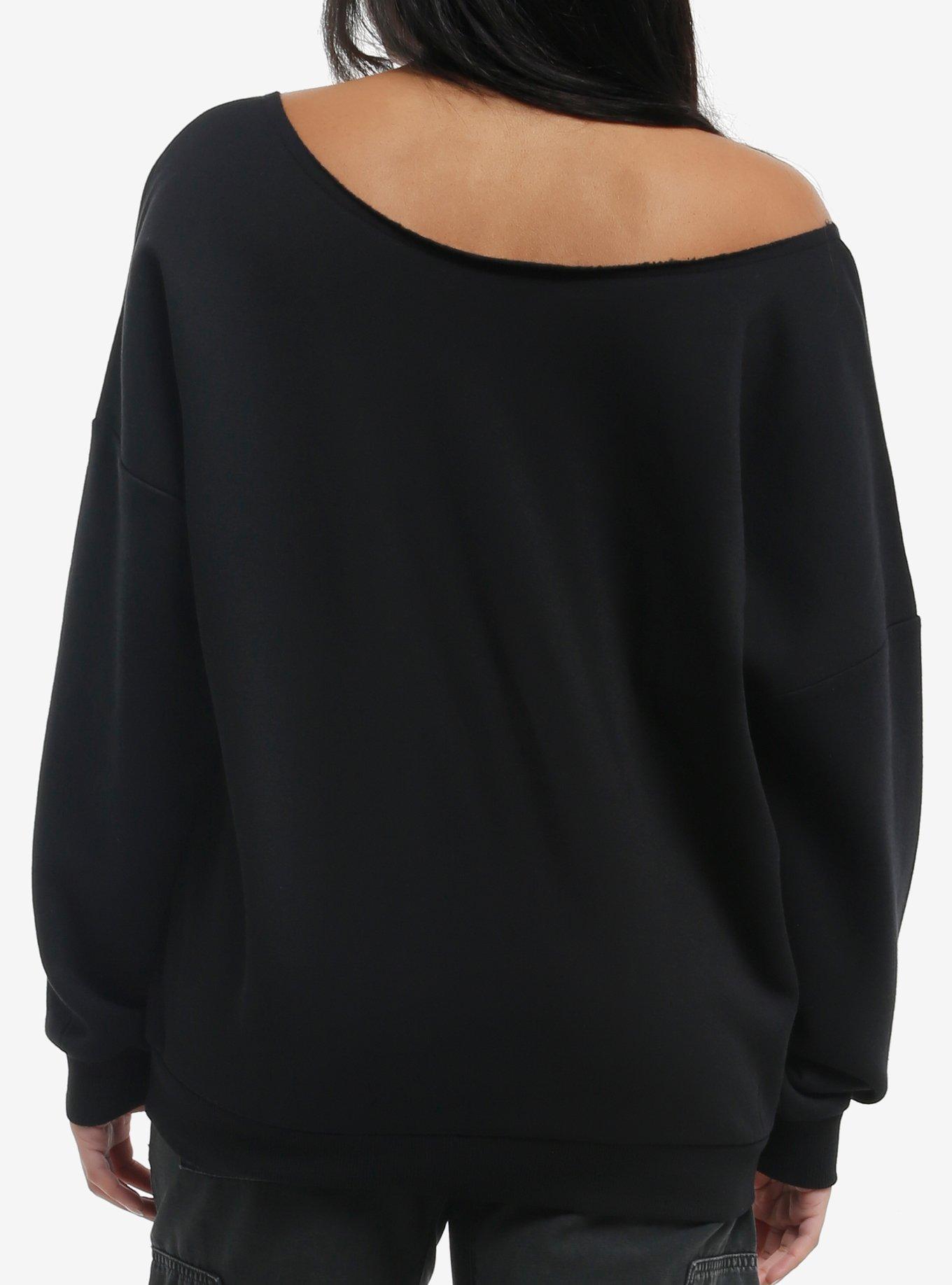 Sonic The Hedgehog Shadow Girls Off-Shoulder Sweatshirt, MULTI, alternate