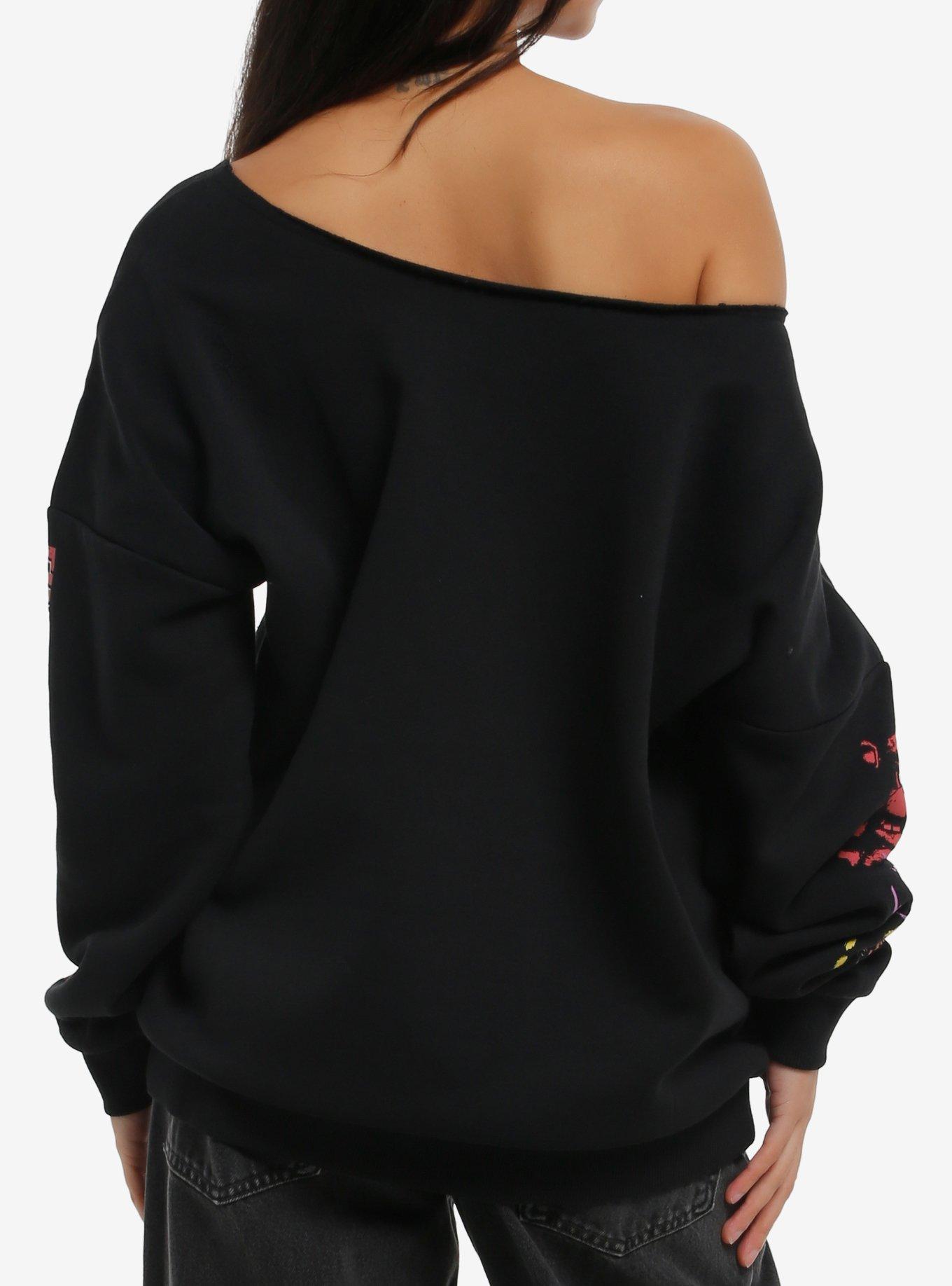 Five Nights At Freddy's Group Girls Off-Shoulder Sweatshirt, MULTI, alternate