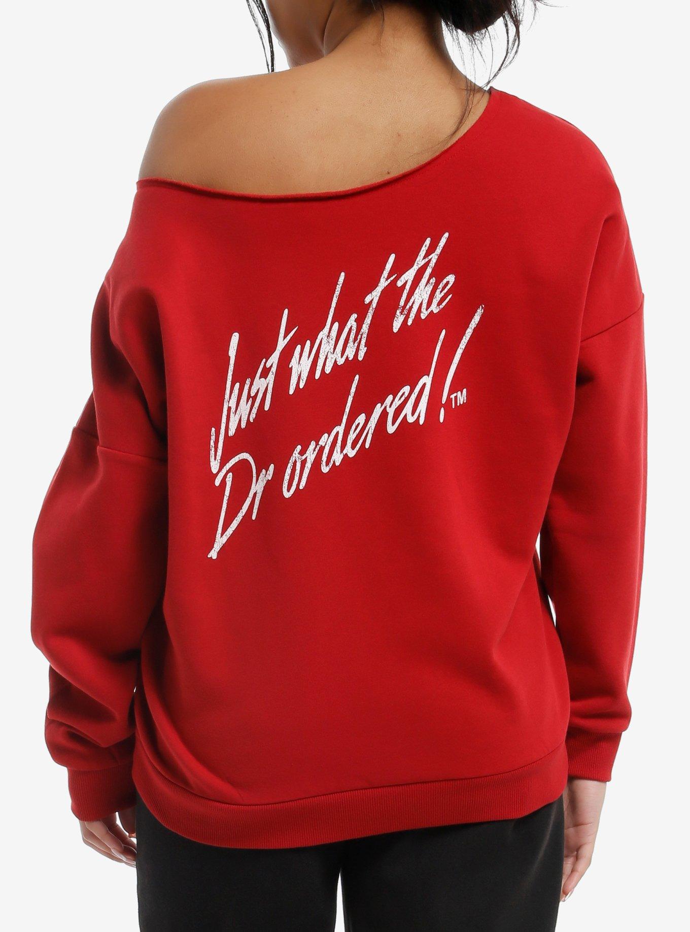 Dr. Pepper Logo Girls Off-Shoulder Sweatshirt, , hi-res