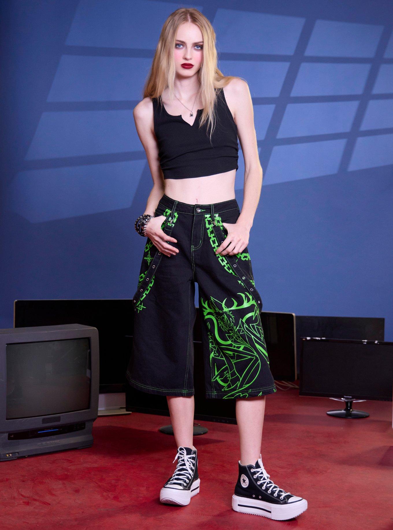 Hazbin Hotel Alastor Chain Suspender Jorts, , hi-res