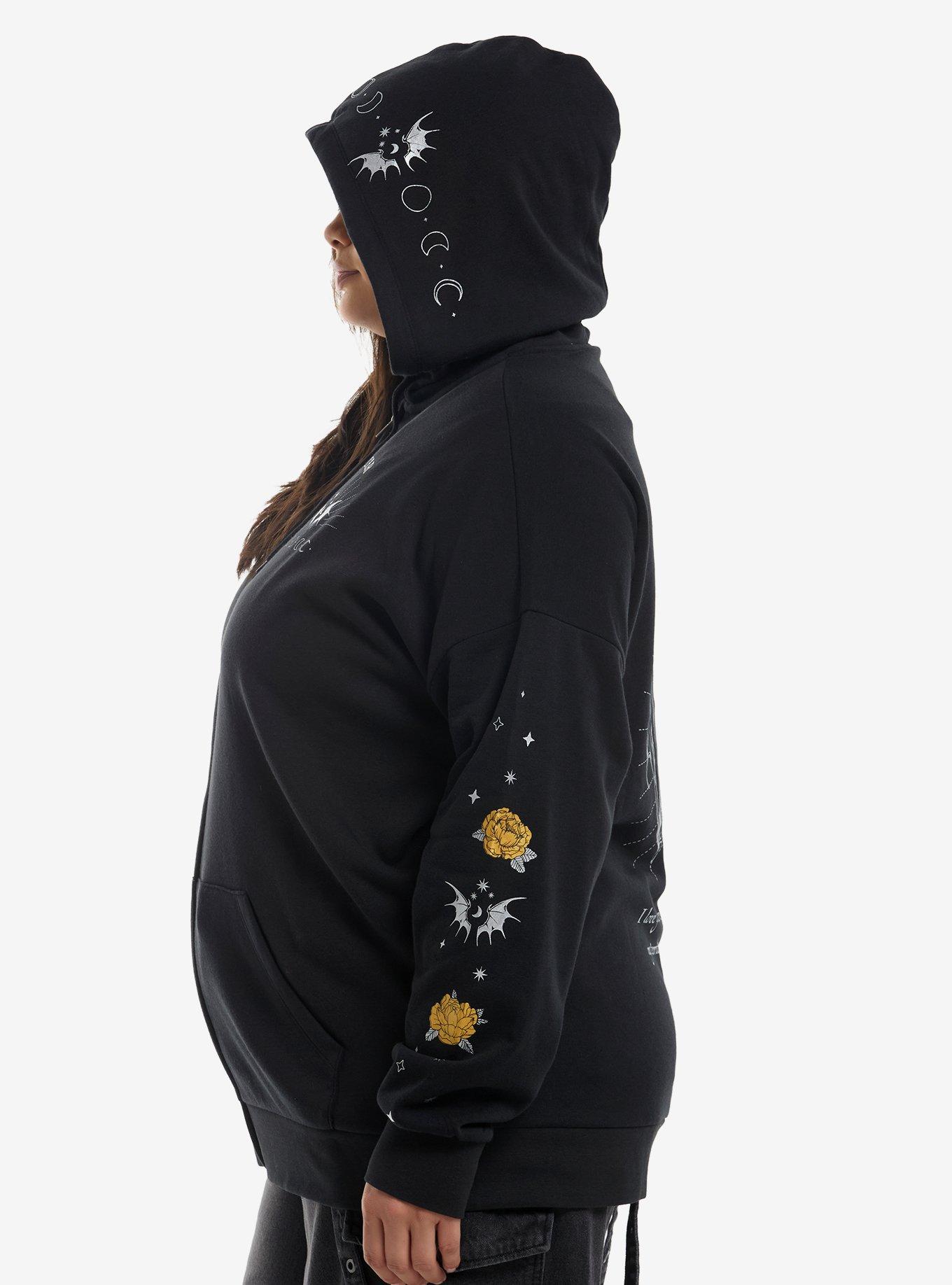 A Court Of Thorns And Roses Metallic Icons Hoodie Plus Size, GOLD, alternate