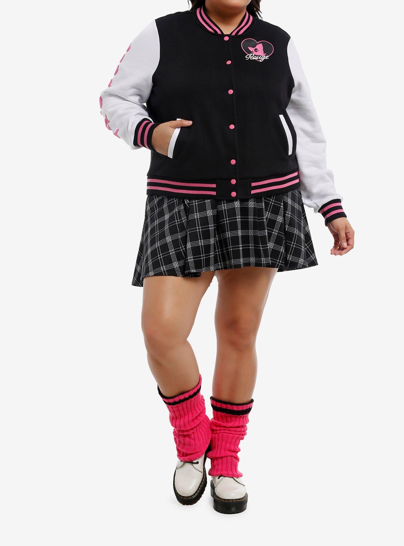 Sonic The Hedgehog Rouge Girls Varsity Jacket Plus Size, MULTI, alternate
