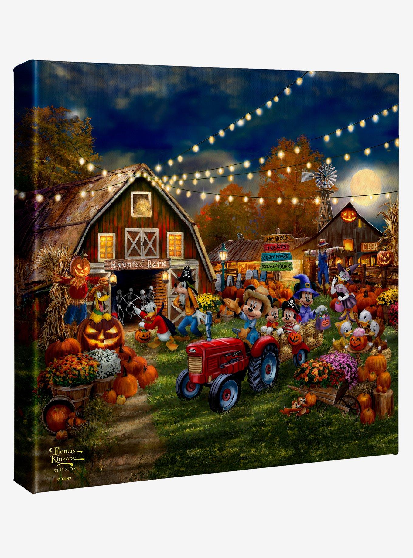 Disney Mickey & Minnie Pumpkin Festival Gallery Wrapped Canvas, , hi-res