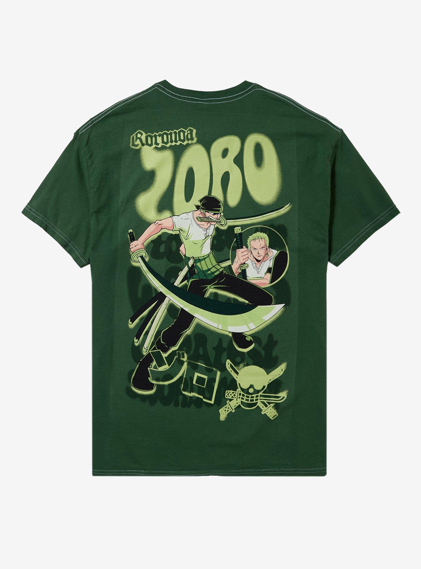 One Piece Zoro Graffiti Checkered T-Shirt, , hi-res