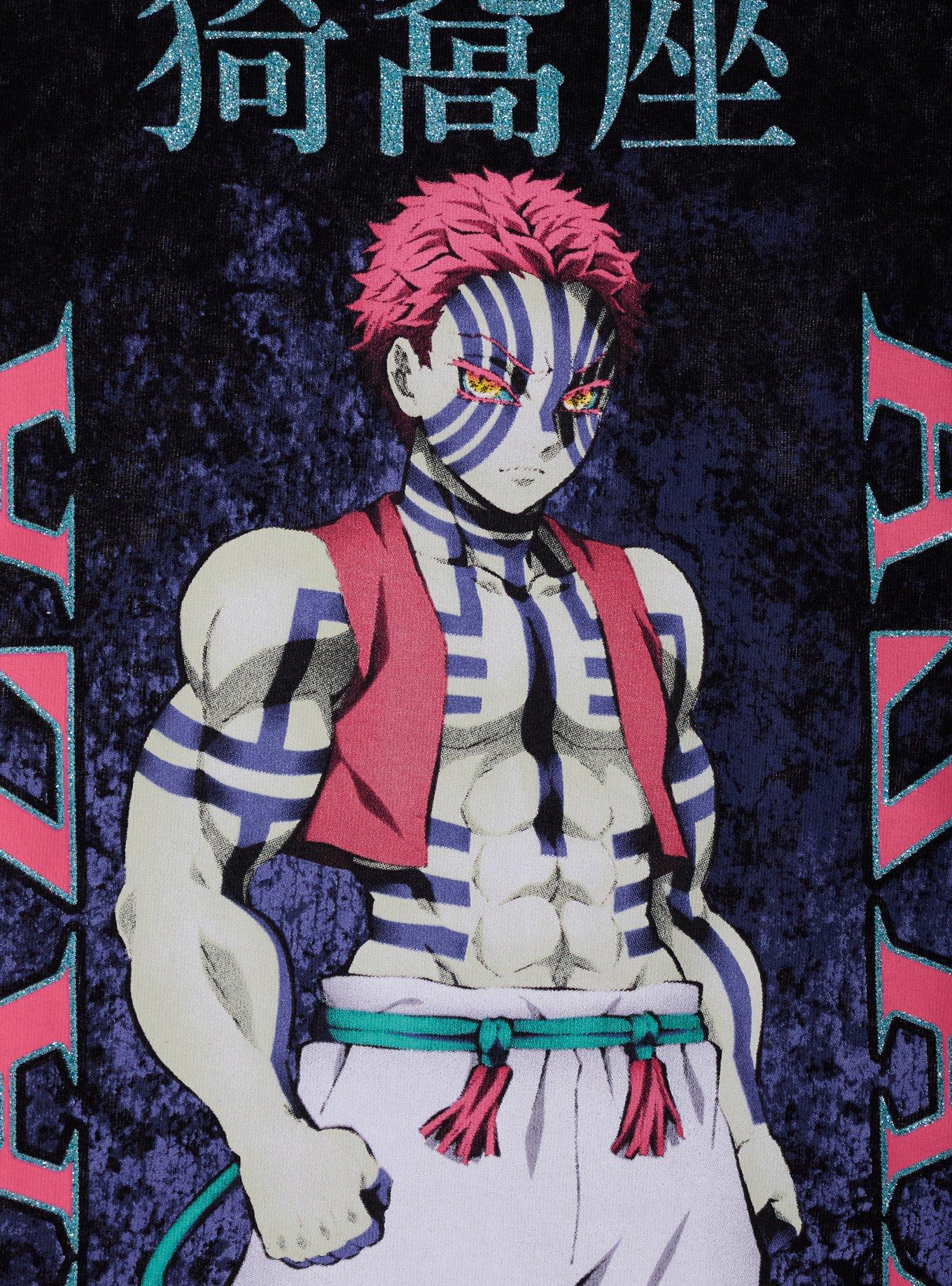 Demon Slayer: Kimetsu No Yaiba Akaza Glitter T-Shirt, , hi-res