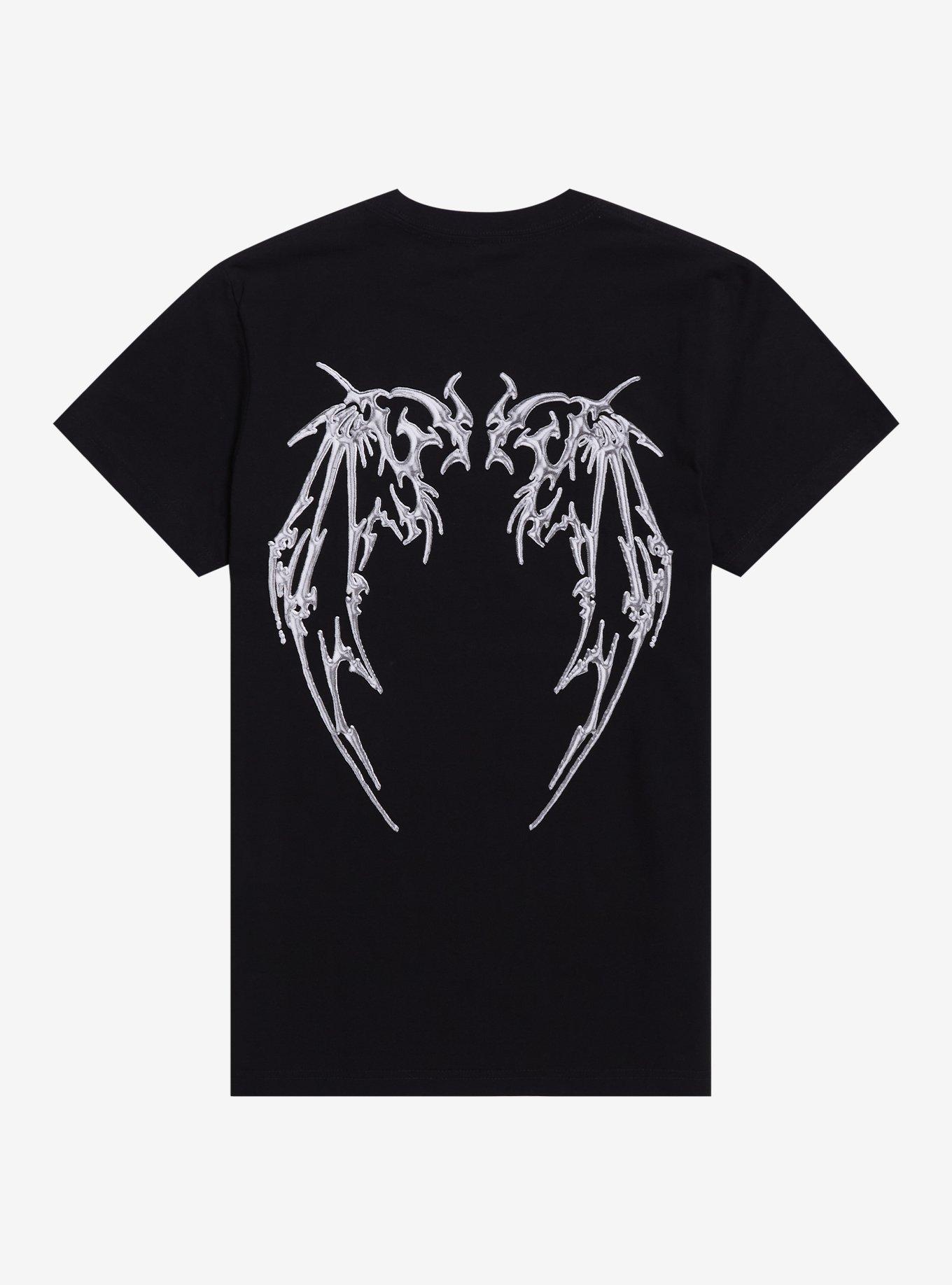 Chrome Wings Puff Print Double-Sided T-Shirt By Call Your Mother, , hi-res