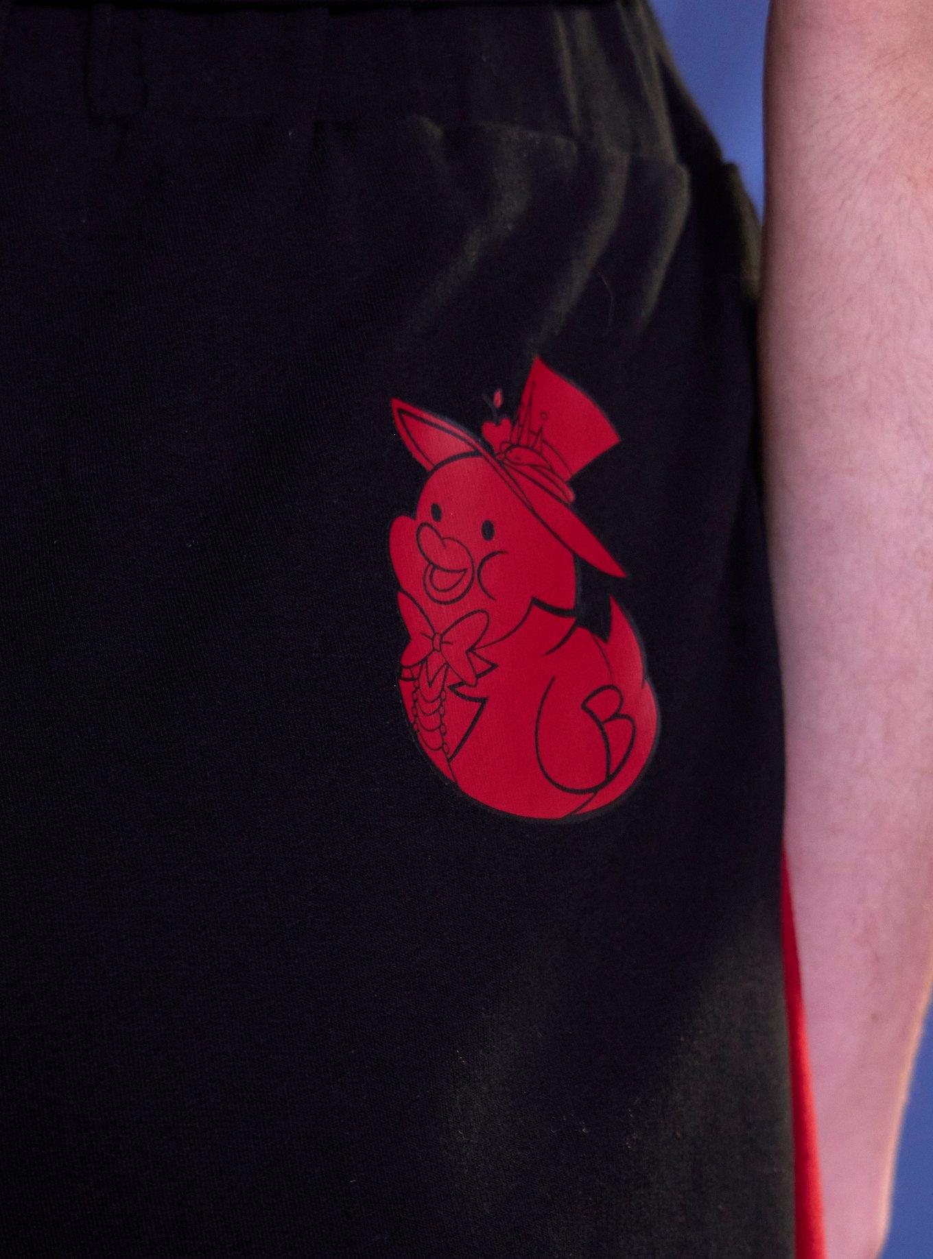 Hazbin Hotel Lucifer Icons Lounge Shorts, RED, alternate