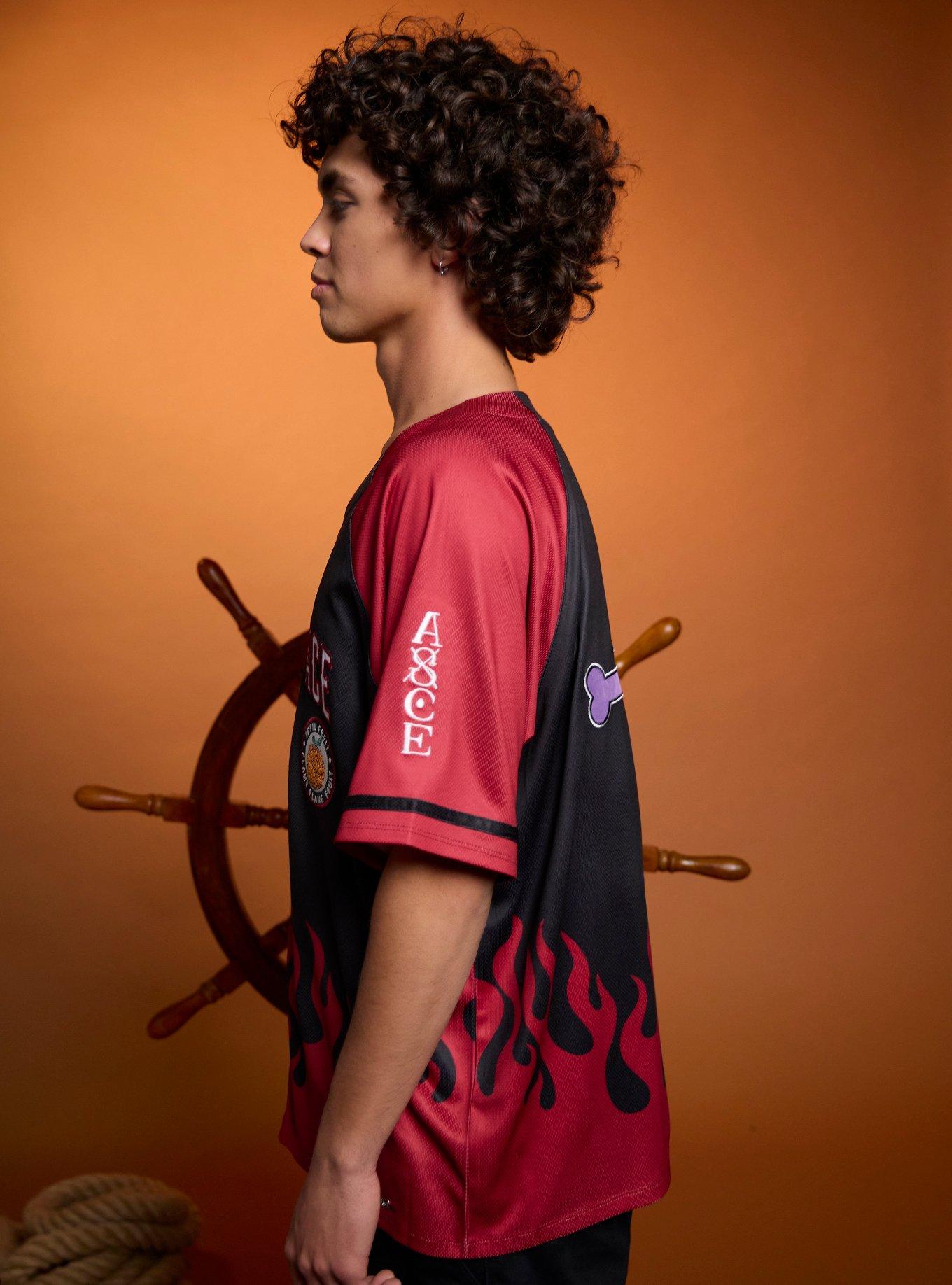 One Piece Ace Baseball Jersey, RED, alternate