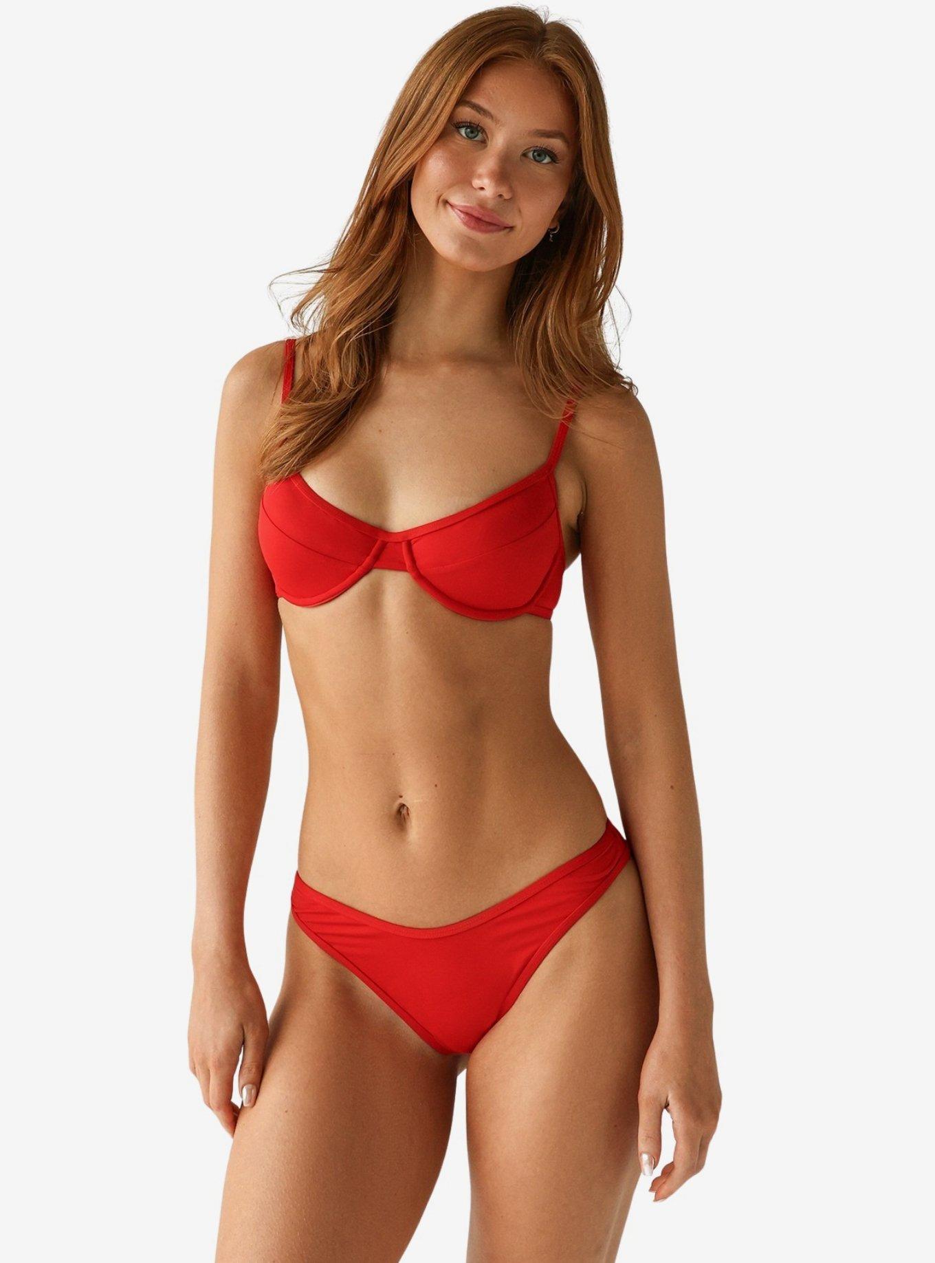 Dippin' Daisy's West Coast Underwire Bikini Top, RED, alternate