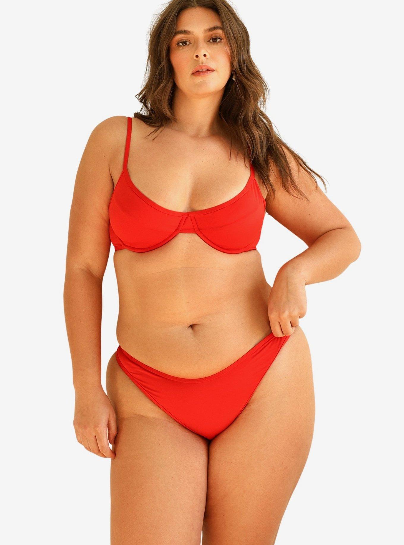 Dippin' Daisy's West Coast Underwire Bikini Top, RED, alternate