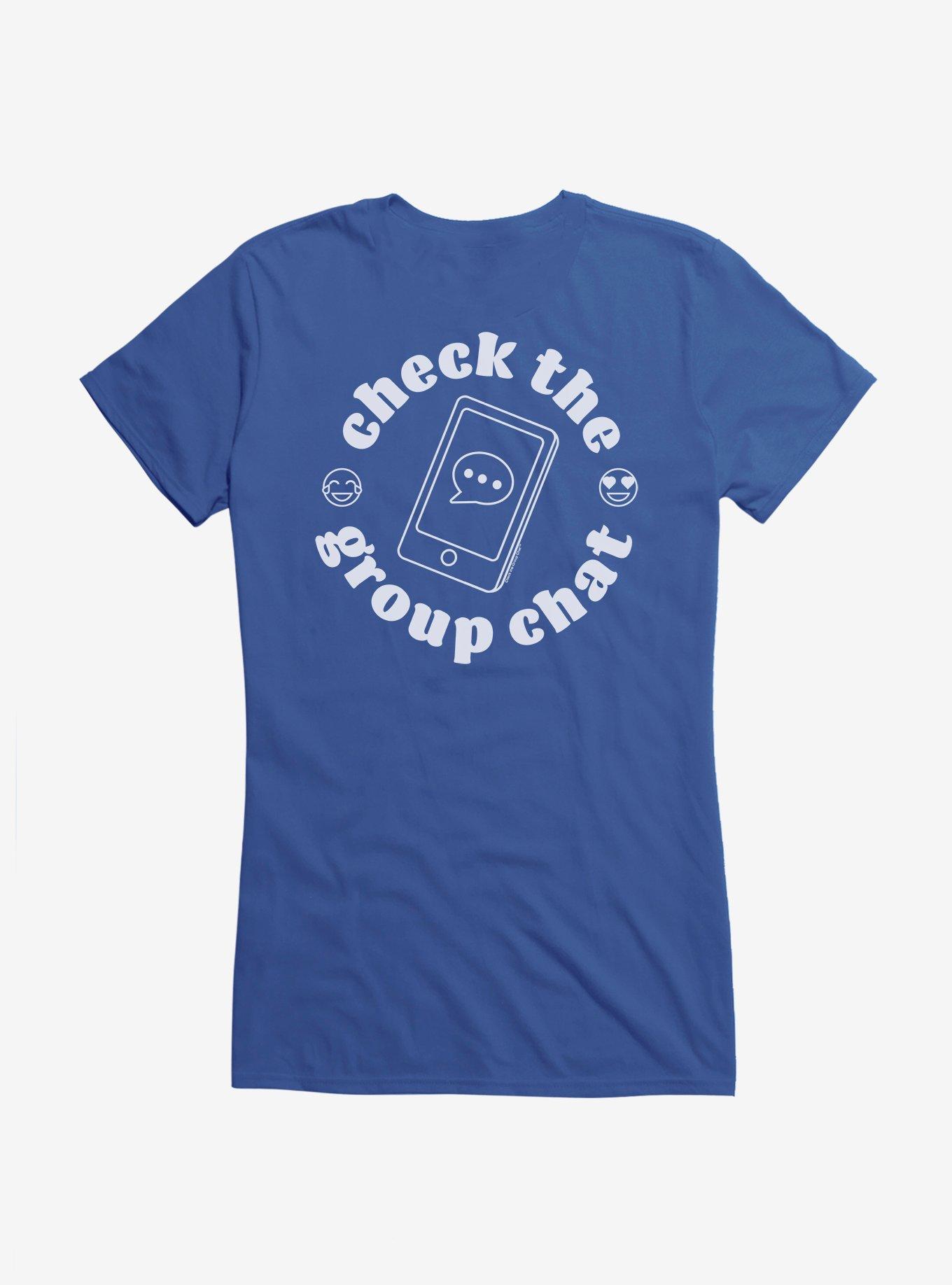 Check The Group Chat Phone And Text Bubbles Girls T-Shirt, , hi-res