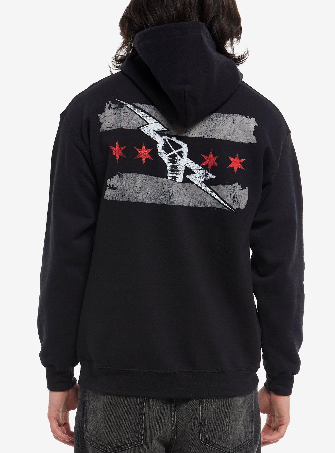 WWE CM Punk Portrait Hoodie, BLACK, alternate