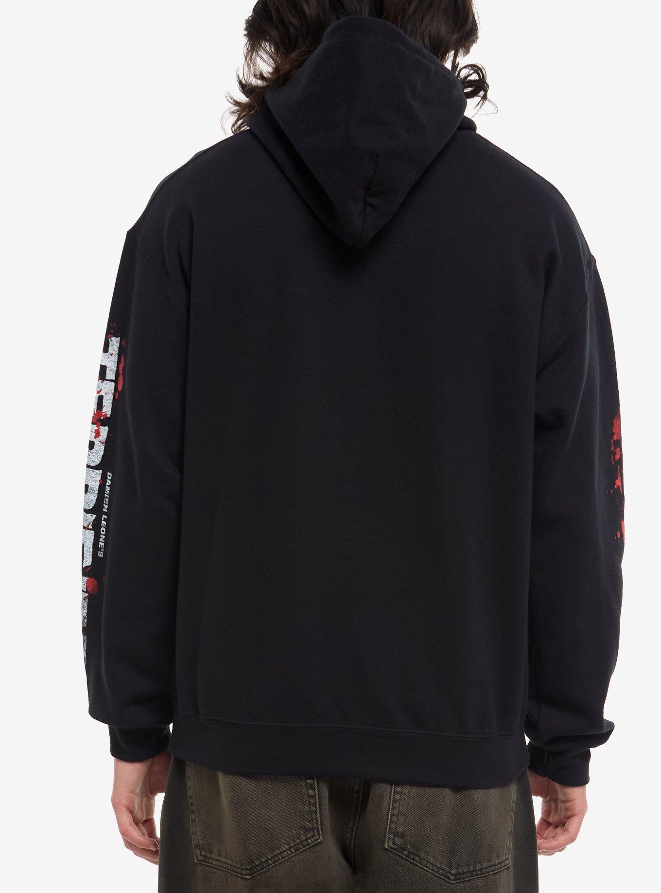 Terrifier Art The Clown Blood Splatter Hoodie, BLACK, alternate
