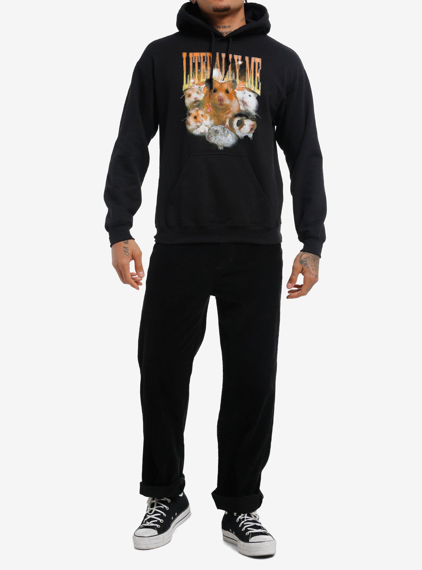 Literally Me Hamster Hoodie By Goodie Two Sleeves, BLACK, alternate