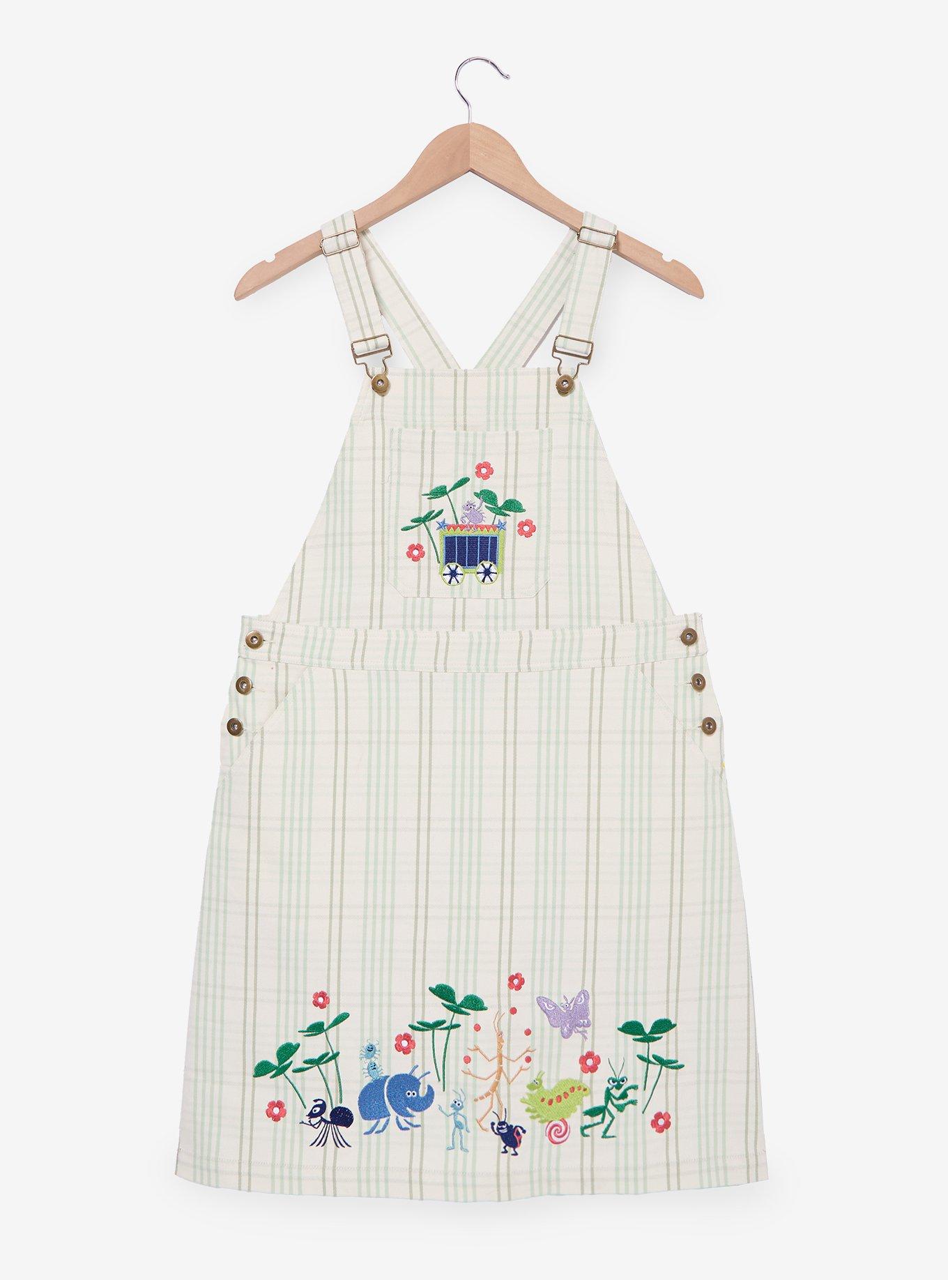 Disney Pixar A Bug's Life Plaid Overall Dress, , hi-res
