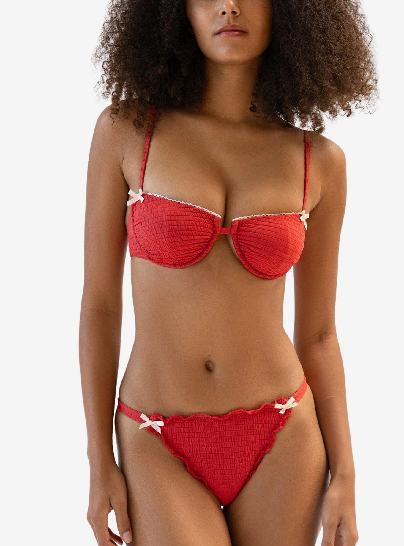 Dippin' Daisy's Ines Underwire Bikini Top, RED, alternate
