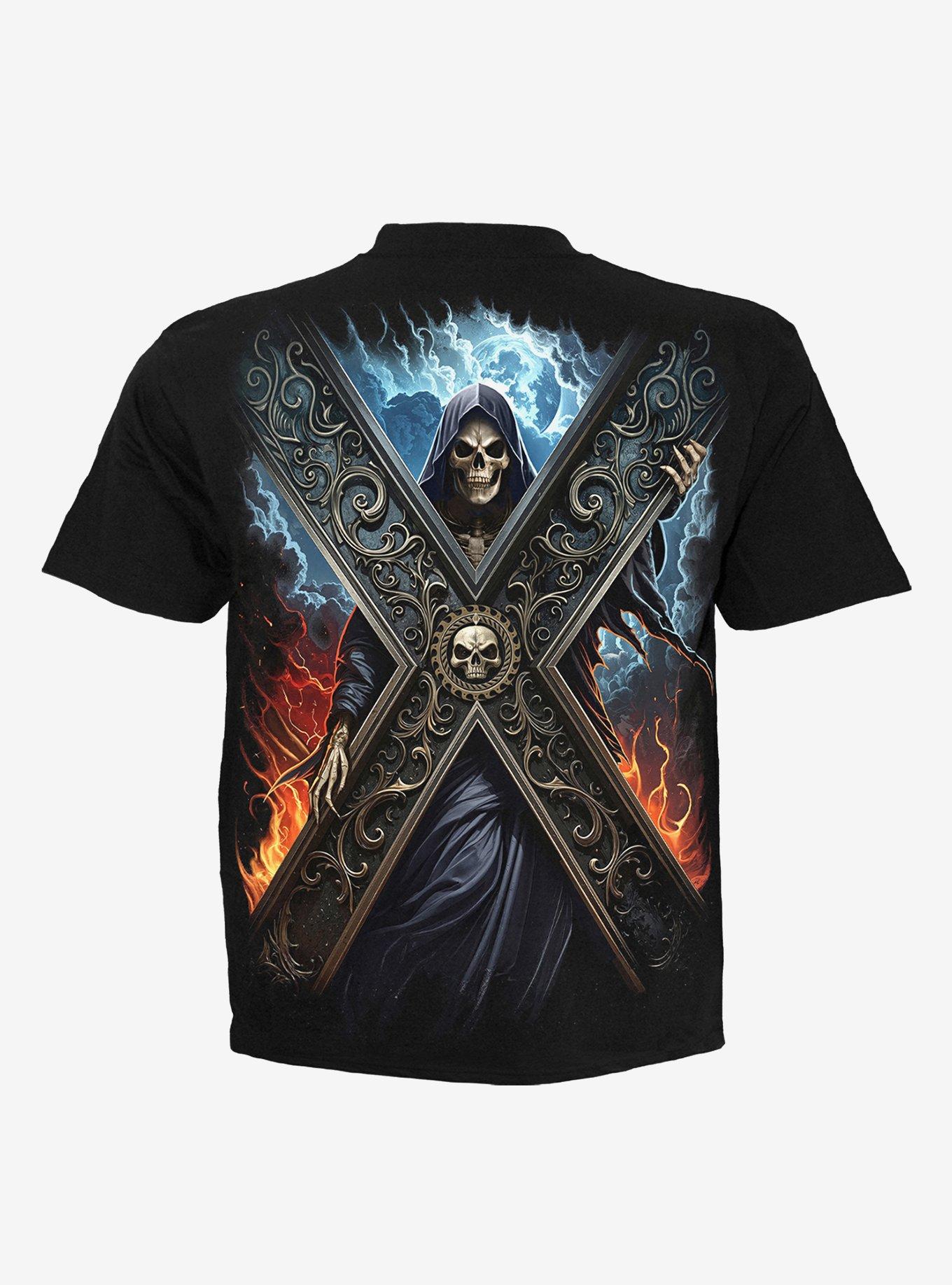 Crossed Over T-Shirt, BLACK, alternate