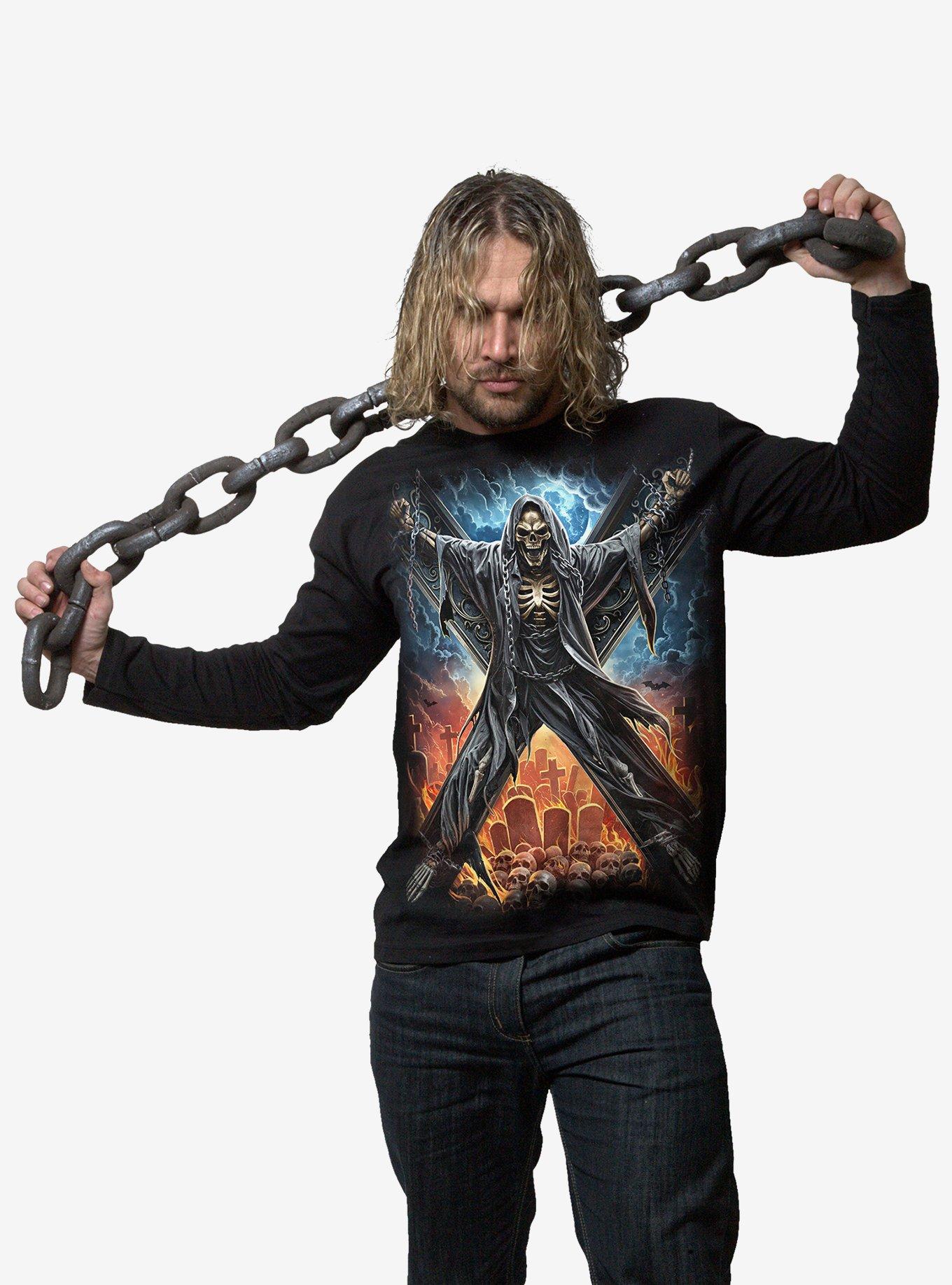 Crossed Over Long Sleeve T-Shirt, , hi-res