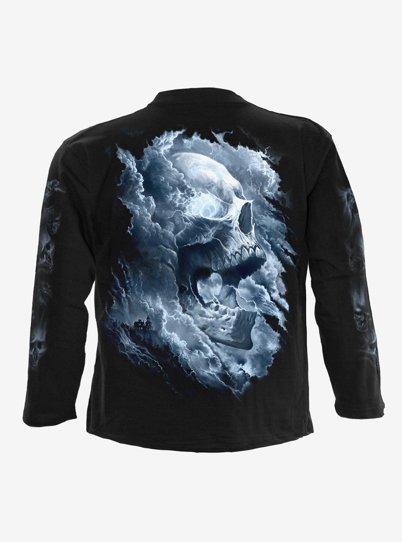 Grave Skies Long Sleeve T-Shirt, BLACK, alternate