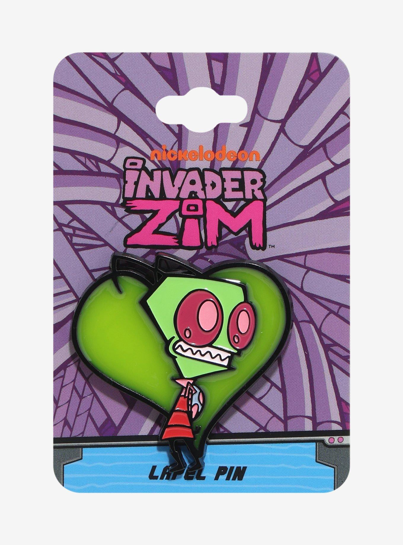 Invader Zim Heart Enamel Pin Hot Topic Exclusive, , hi-res