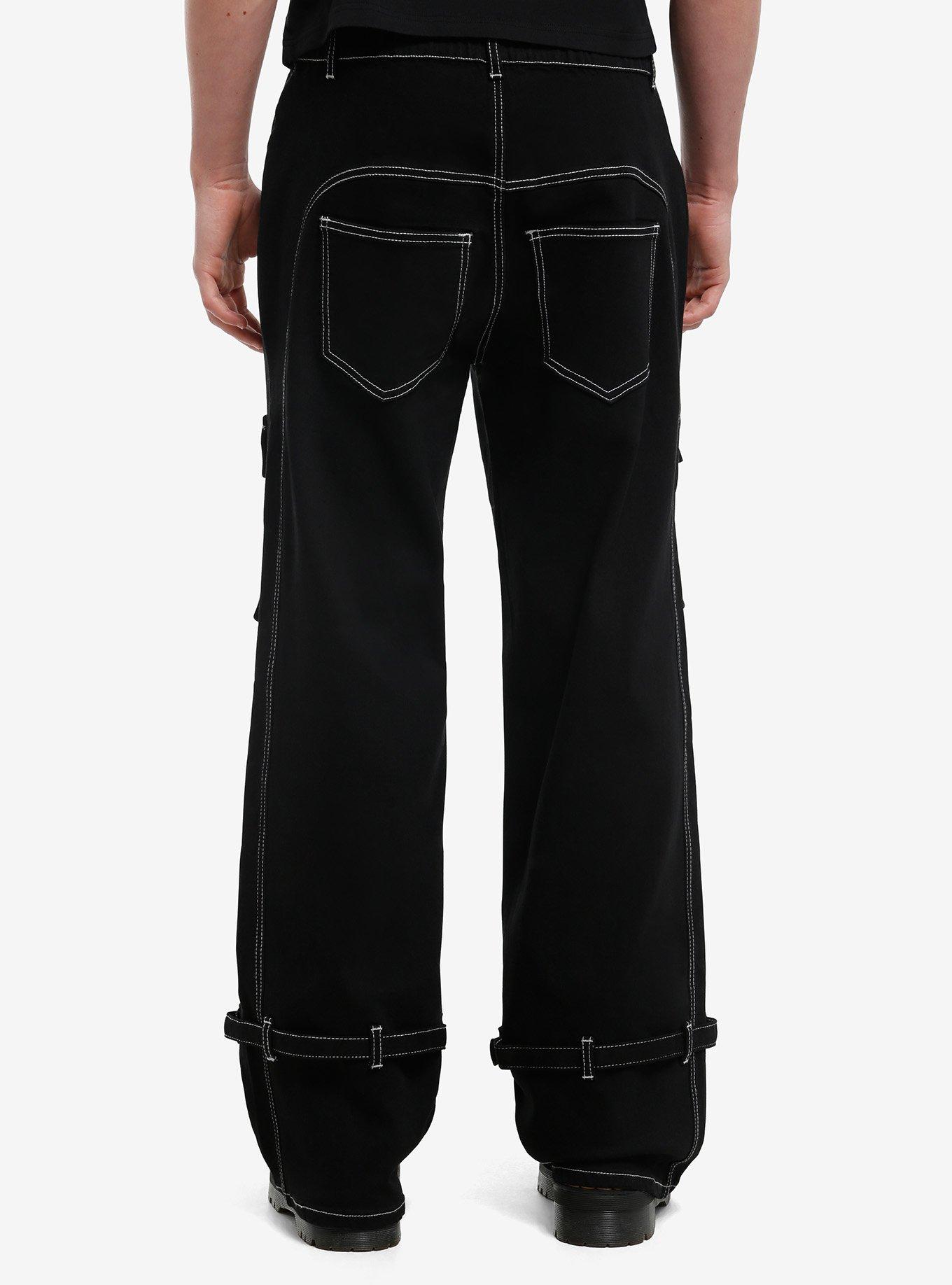 Black & White Extra Stitch Cargo Pants, , hi-res